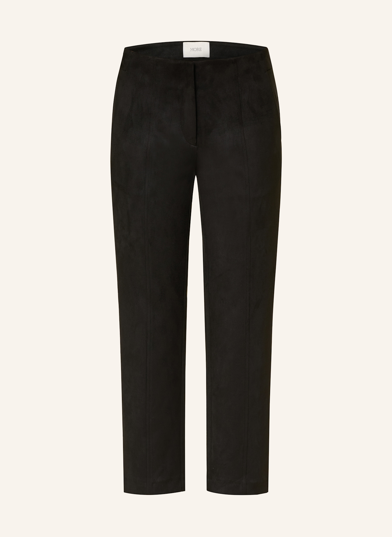MORE 7/8-Hose in Lederoptik: SCHWARZ