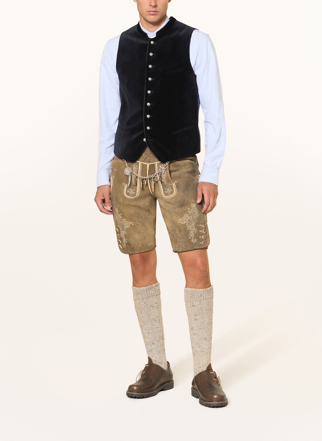 Grasegger Trachtenweste KREUZER: DUNKELBLAU / BLAU