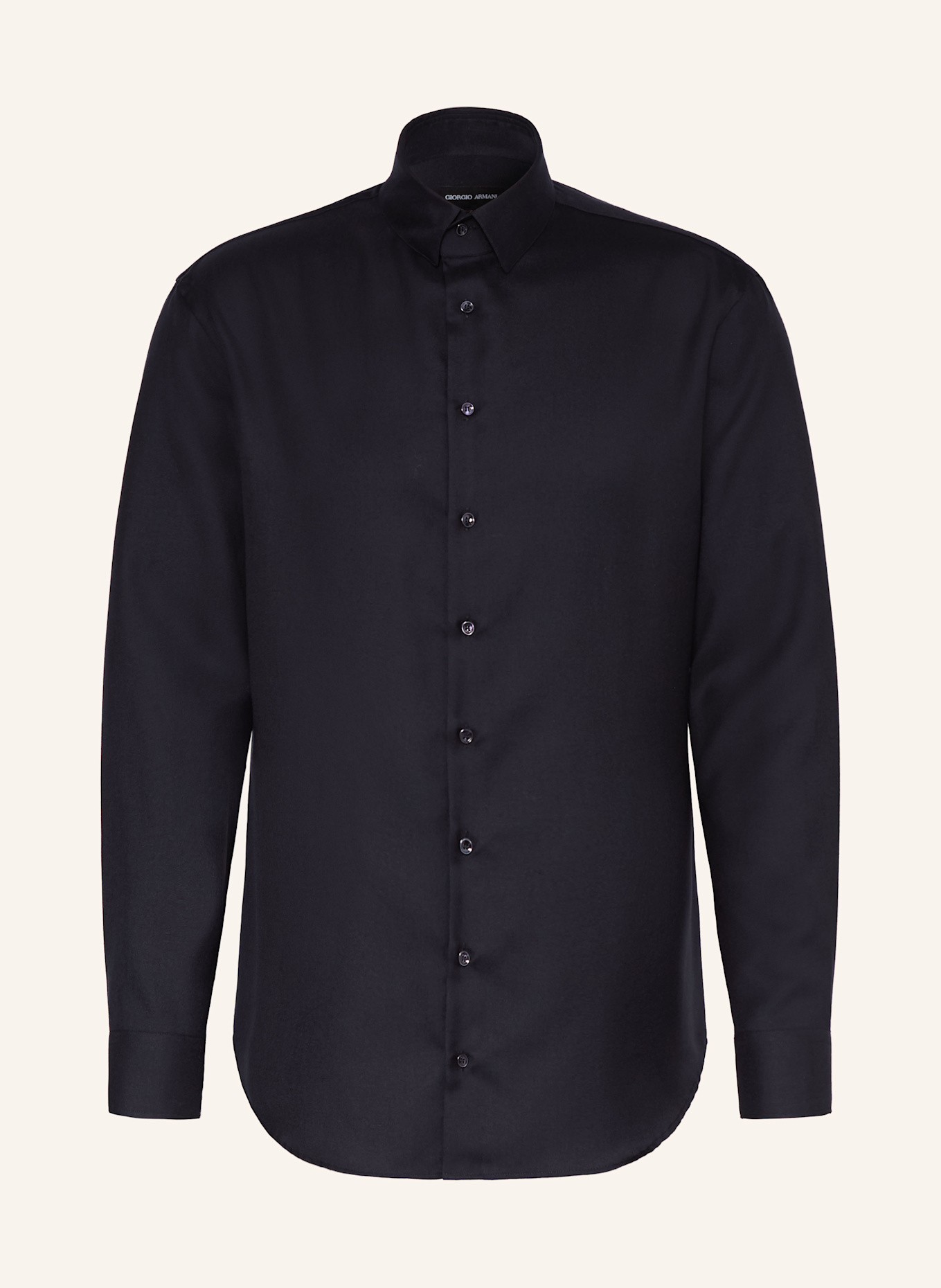 GIORGIO ARMANI Cashmere-Hemd Regular Fit: DUNKELBLAU