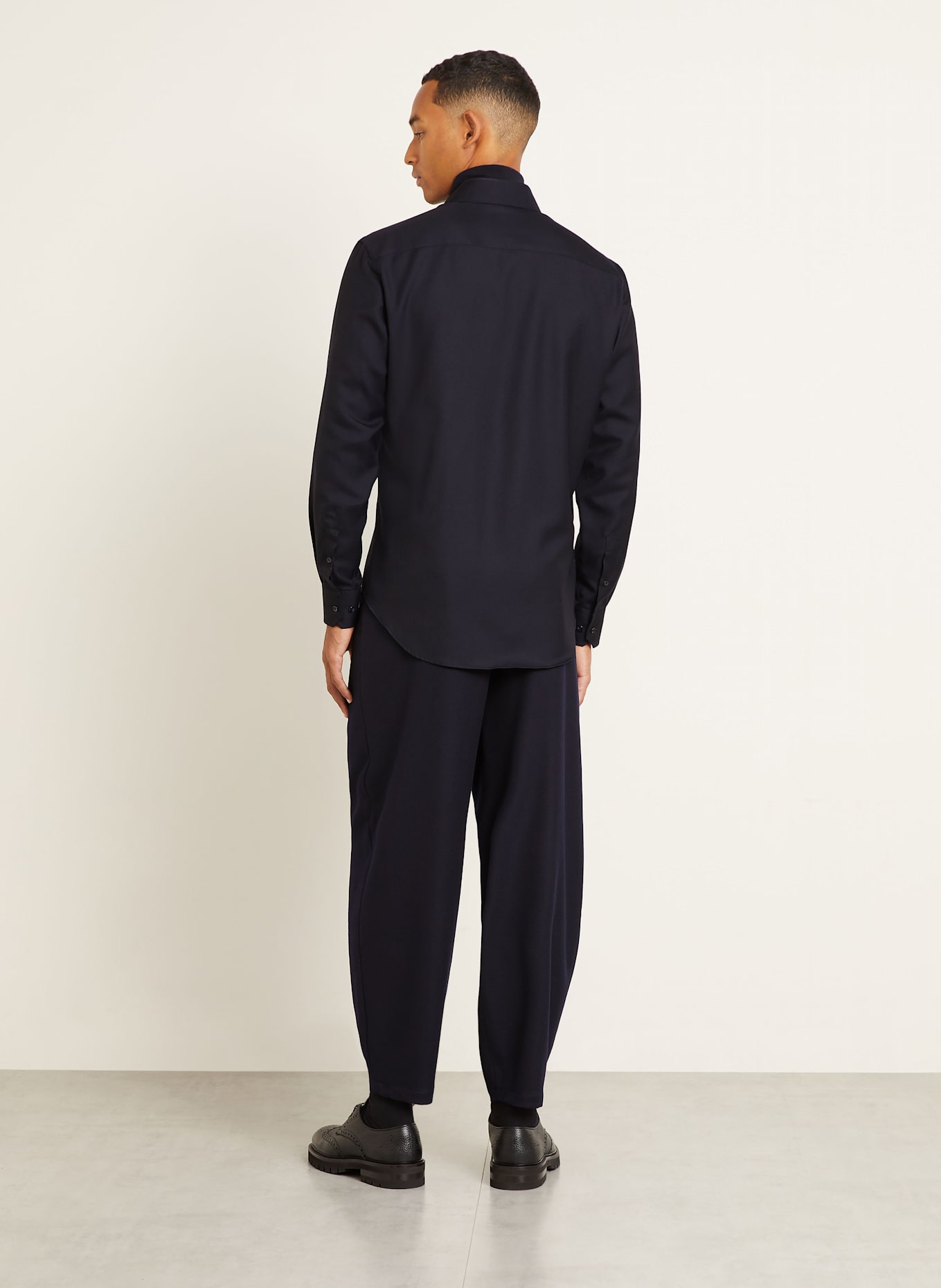 GIORGIO ARMANI Cashmere-Hemd Regular Fit: DUNKELBLAU