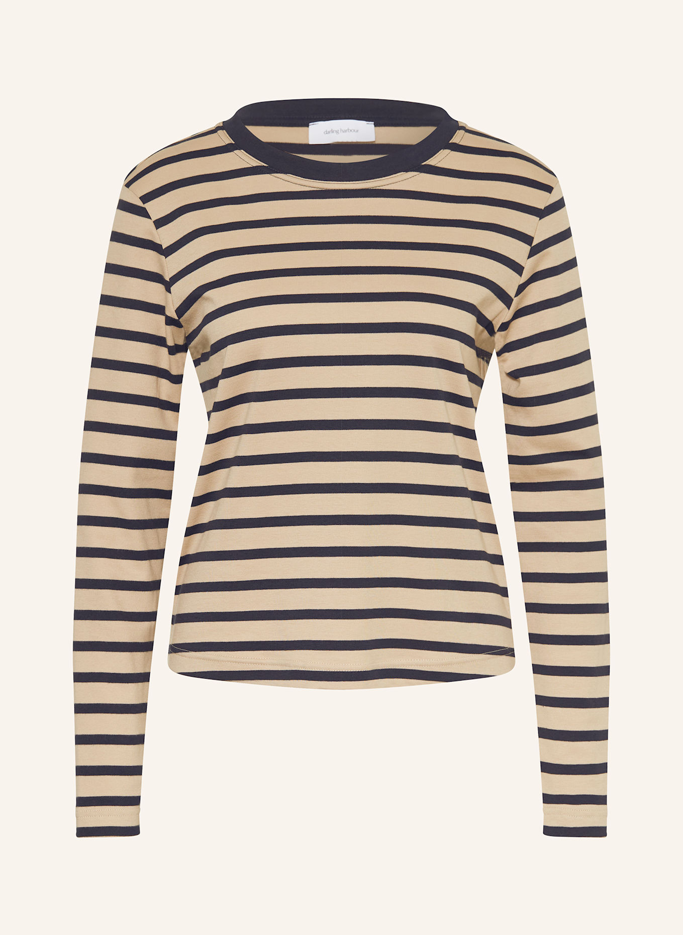 darling harbour Long sleeve shirt: camel/navy