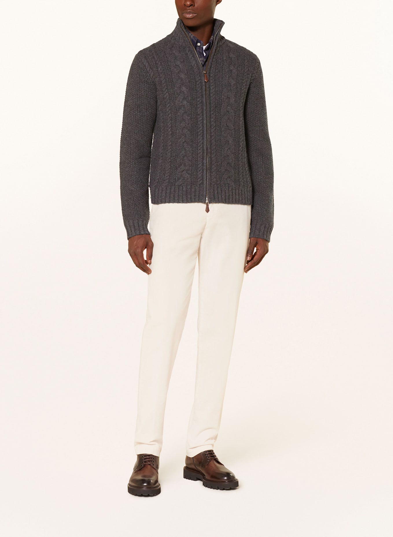 HABSBURG Kardigan DAVIDE: SZARY