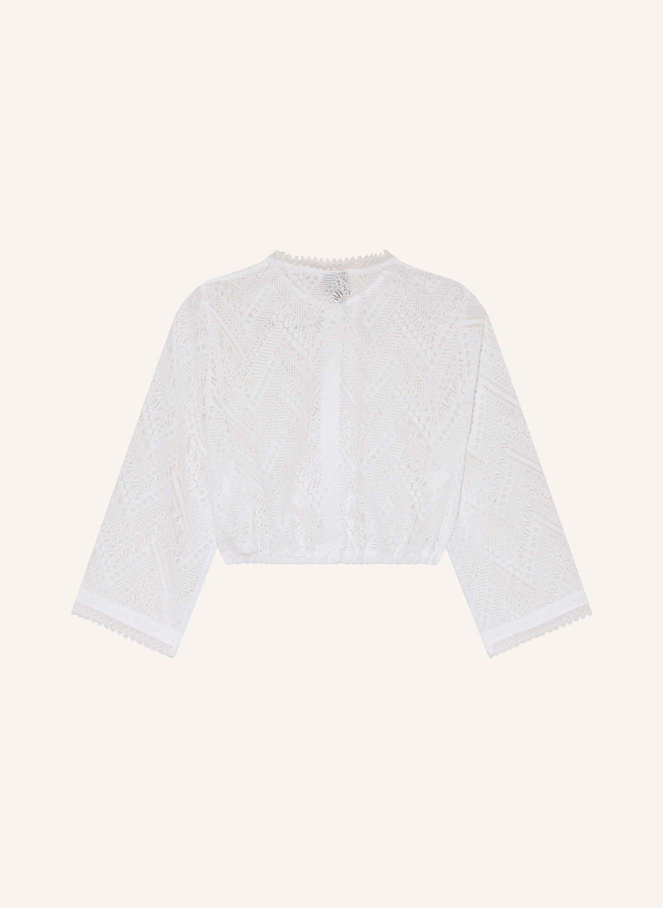 BERWIN & WOLFF Dirndl blouse made of lace with 3/4 sleeves: WHITE