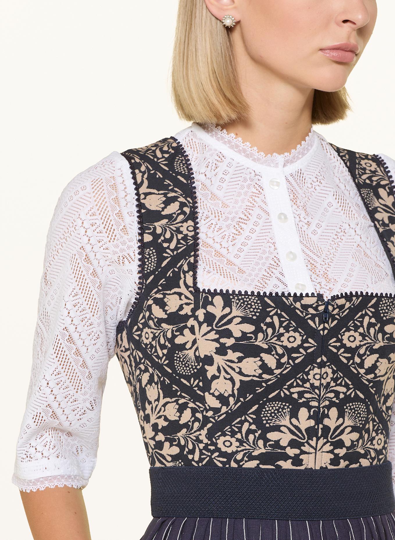 BERWIN & WOLFF Dirndl blouse made of lace with 3/4 sleeves: WHITE
