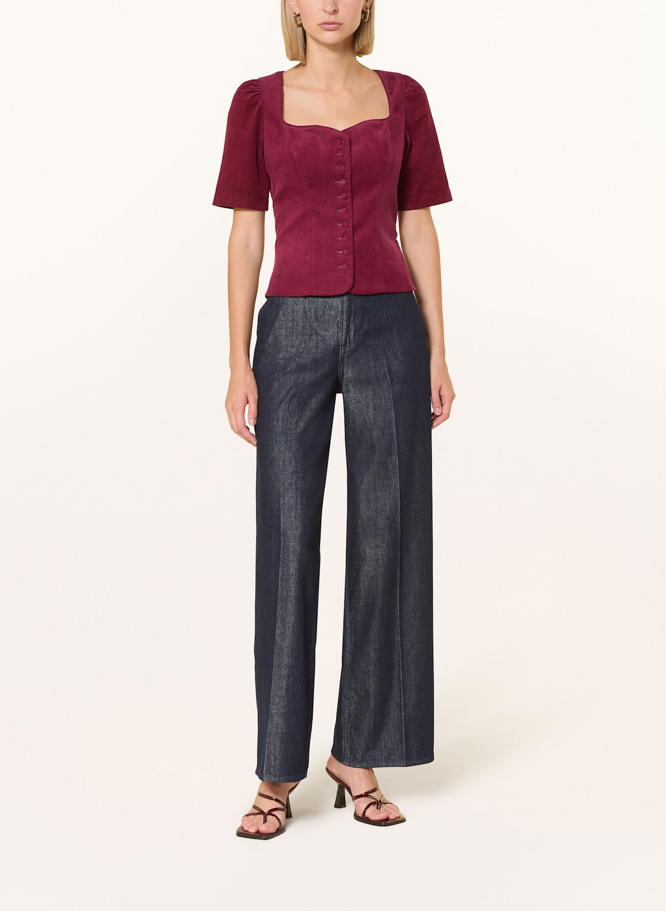 BERWIN & WOLFF Trachtenmieder aus Cord: DUNKELROT