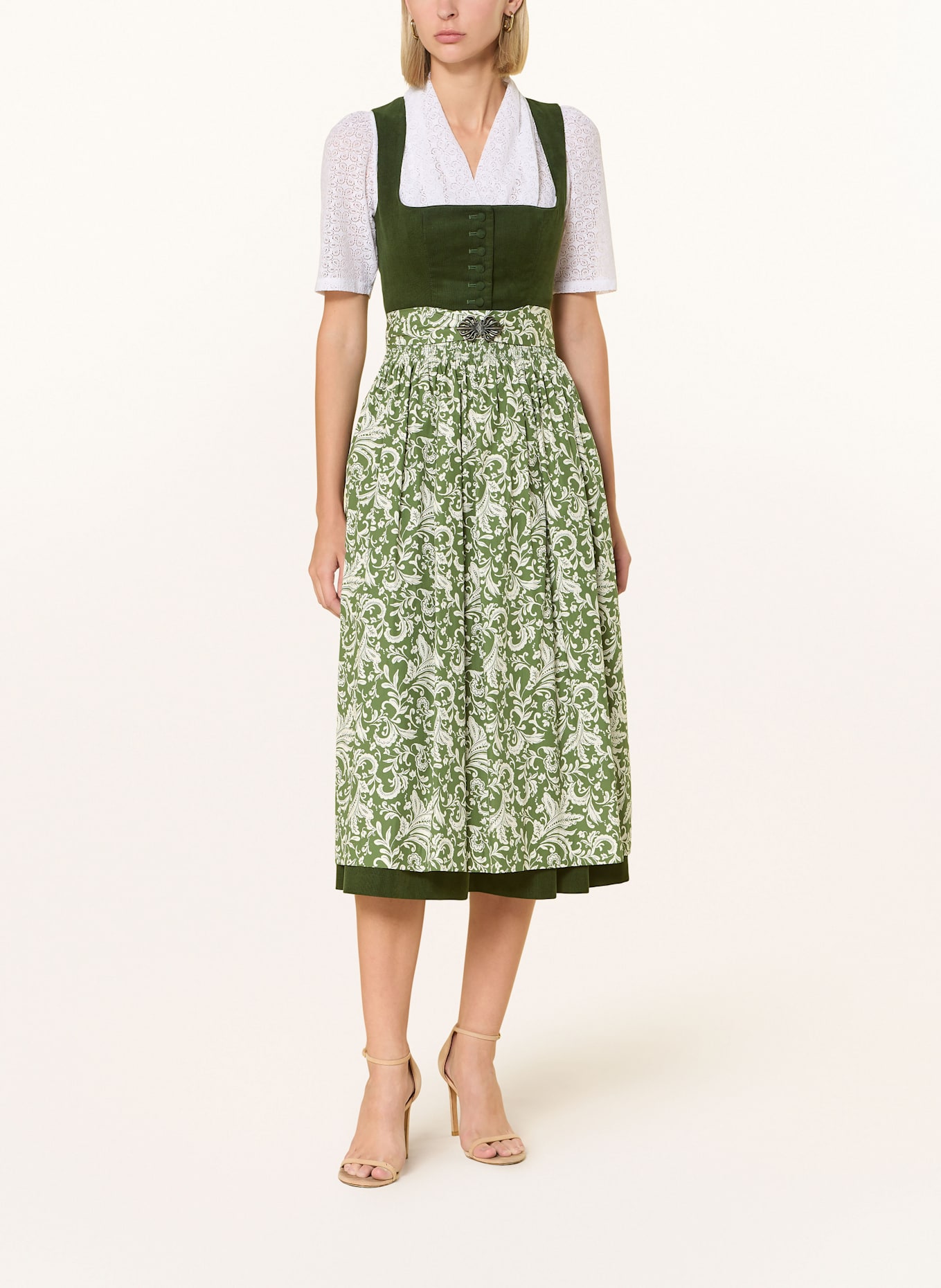 BERWIN & WOLFF Dirndl: GRÜN / CREME