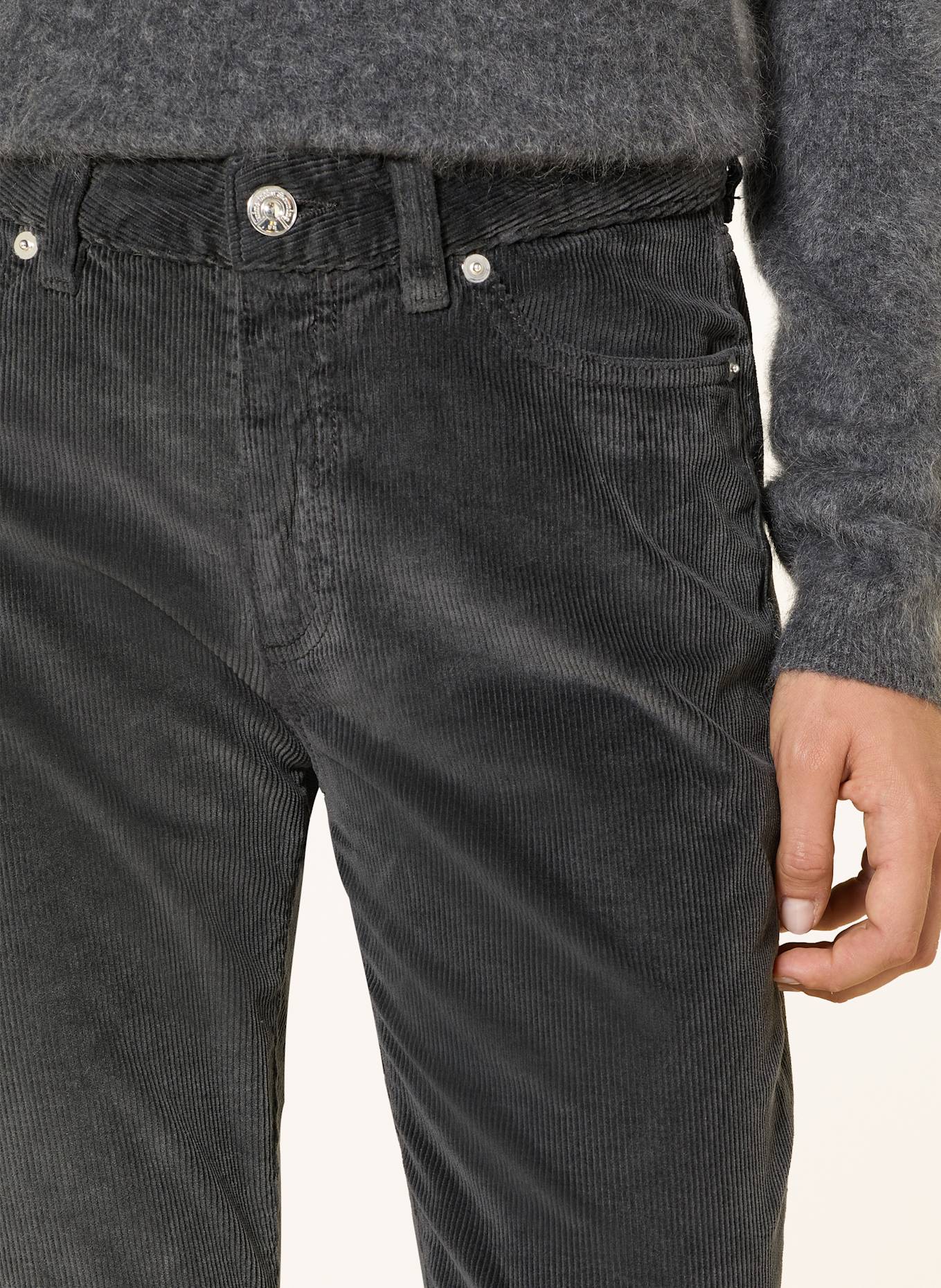 nine:inthe:morning 7/8-Cordhose EASY KICK: DUNKELGRAU