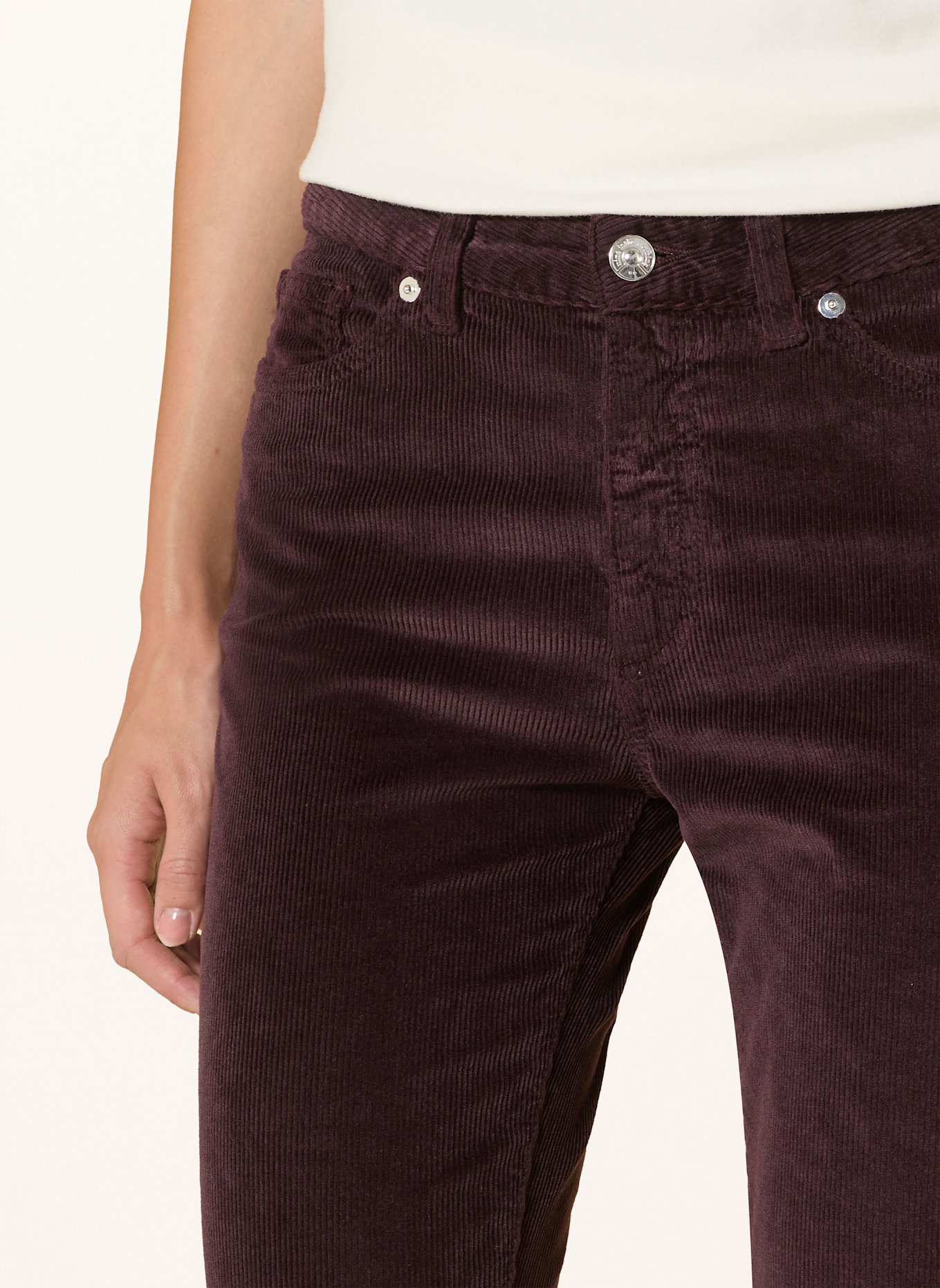 nine:inthe:morning 7/8-Cordhose EASY KICK: DUNKELLILA