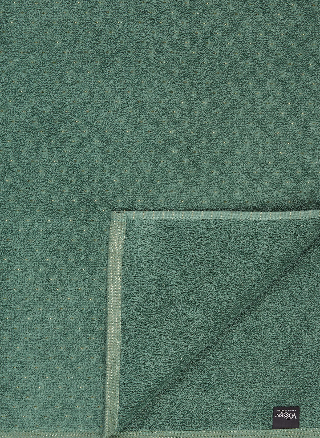 VOSSEN Ręcznik kąpielowy GOLDEN CENTURY z błyszczącą przędzą: ZIELONY