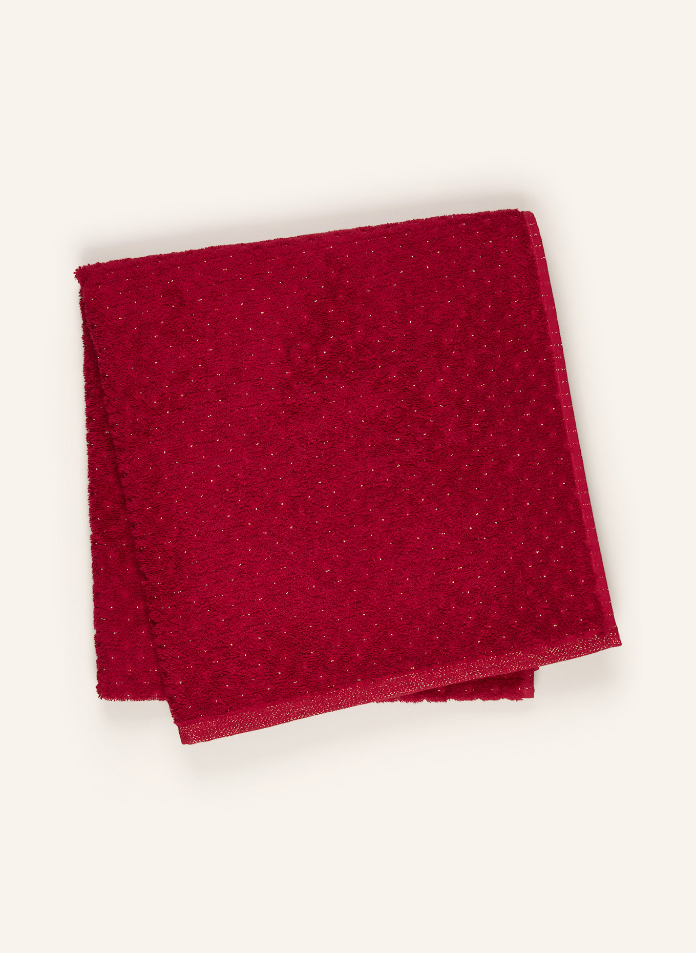 VOSSEN Ręcznik kąpielowy GOLDEN CENTURY z błyszczącą przędzą: CIEMNOCZERWONY