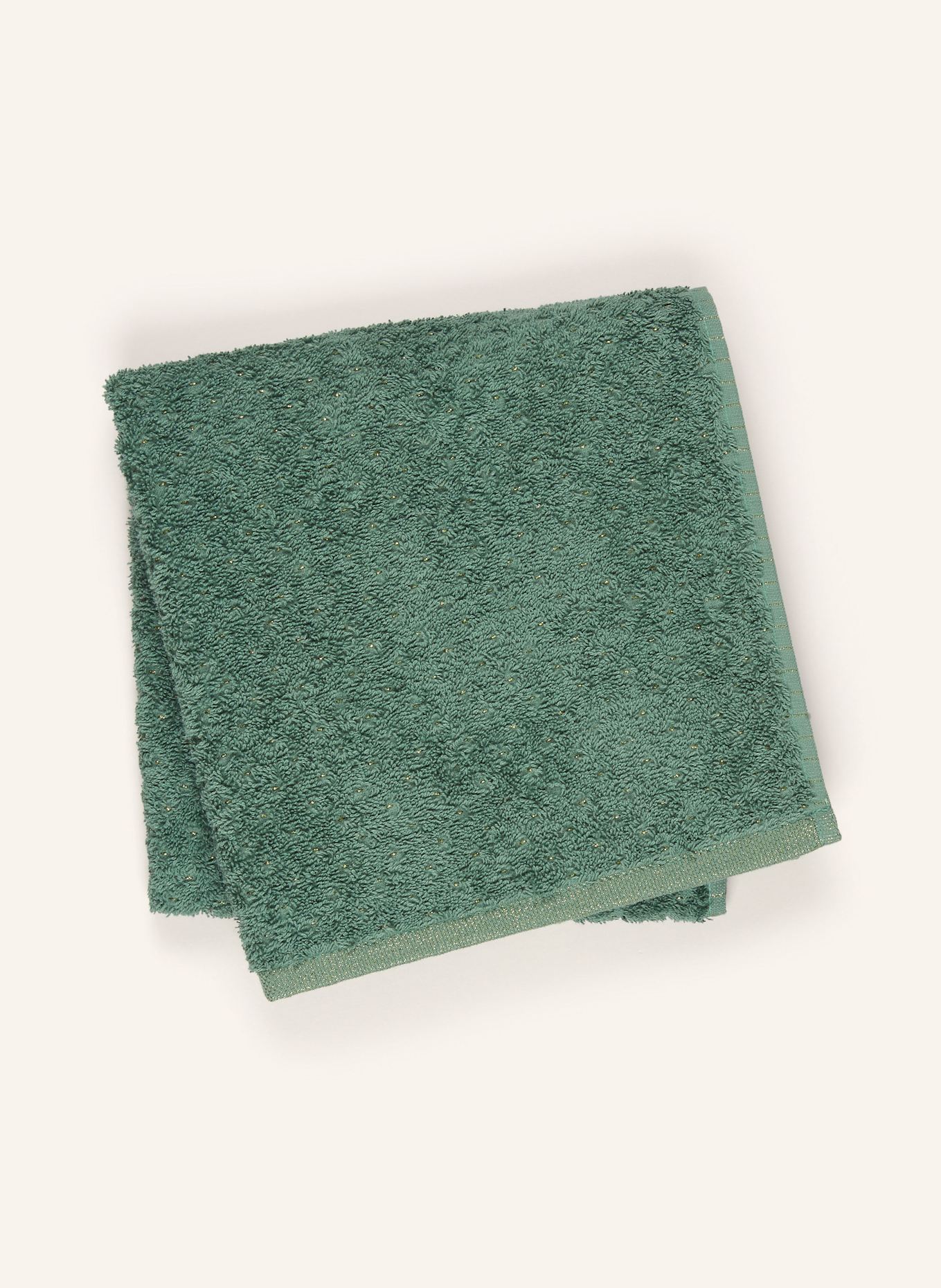 VOSSEN Handtuch GOLDEN CENTURY mit Glitzergarn: GRÜN