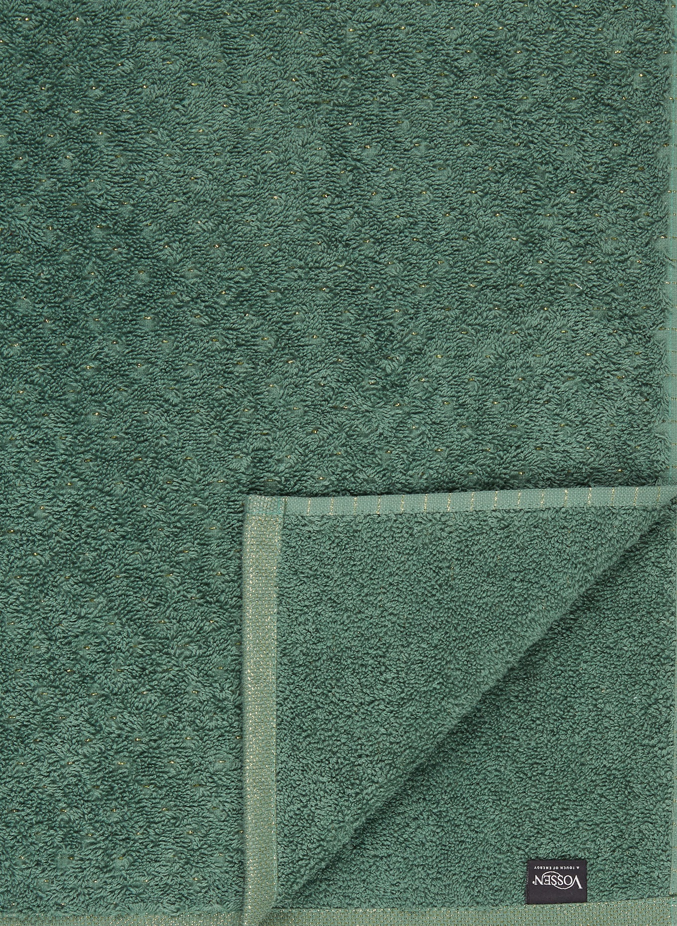 VOSSEN Handtuch GOLDEN CENTURY mit Glitzergarn: GRÜN