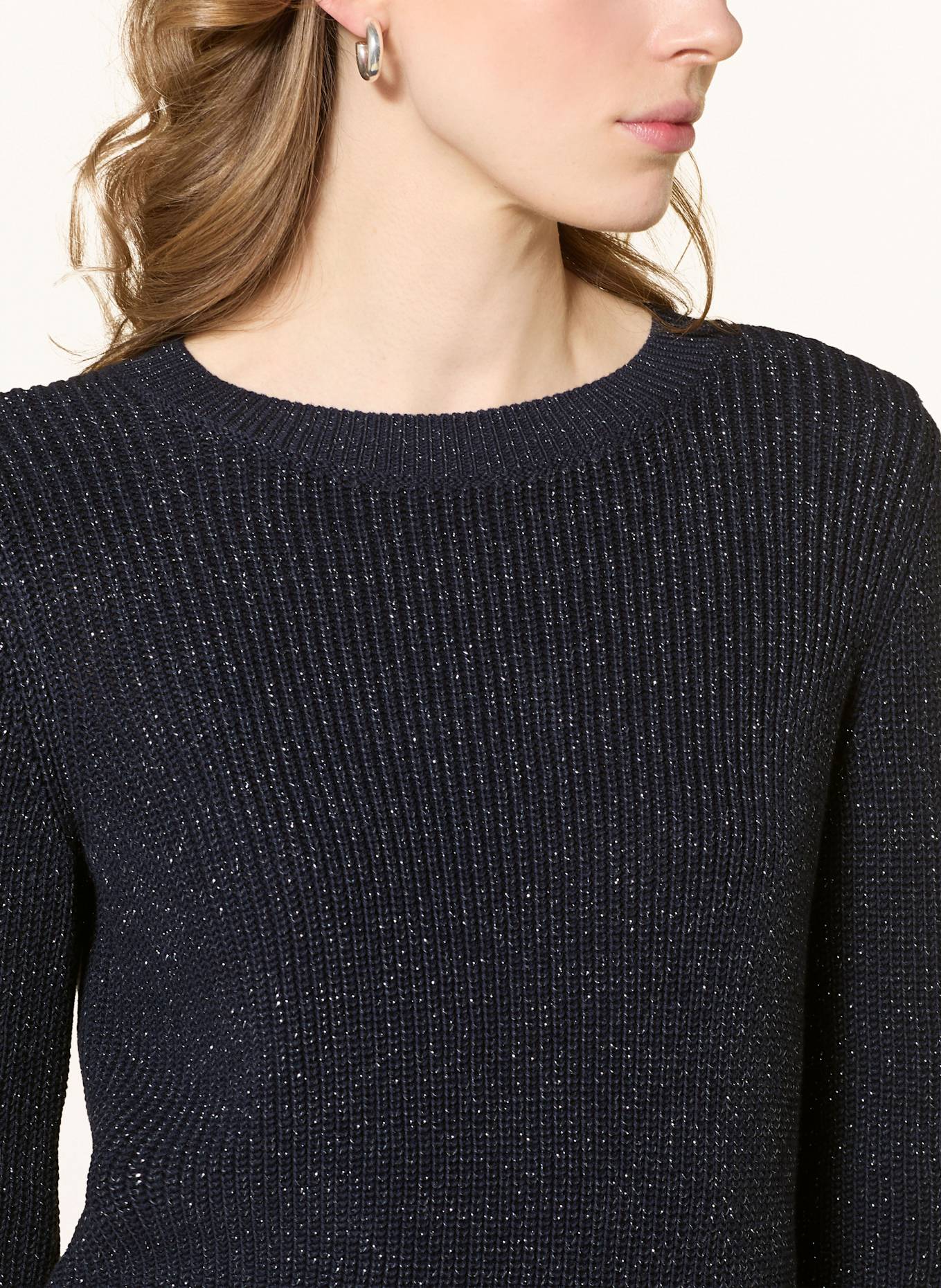 monari Pullover mit Glitzegarn: DUNKELBLAU