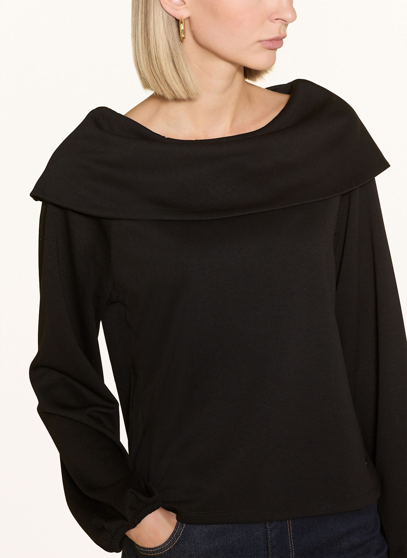 monari Off-Shoulder-Bluse aus Jersey: SCHWARZ