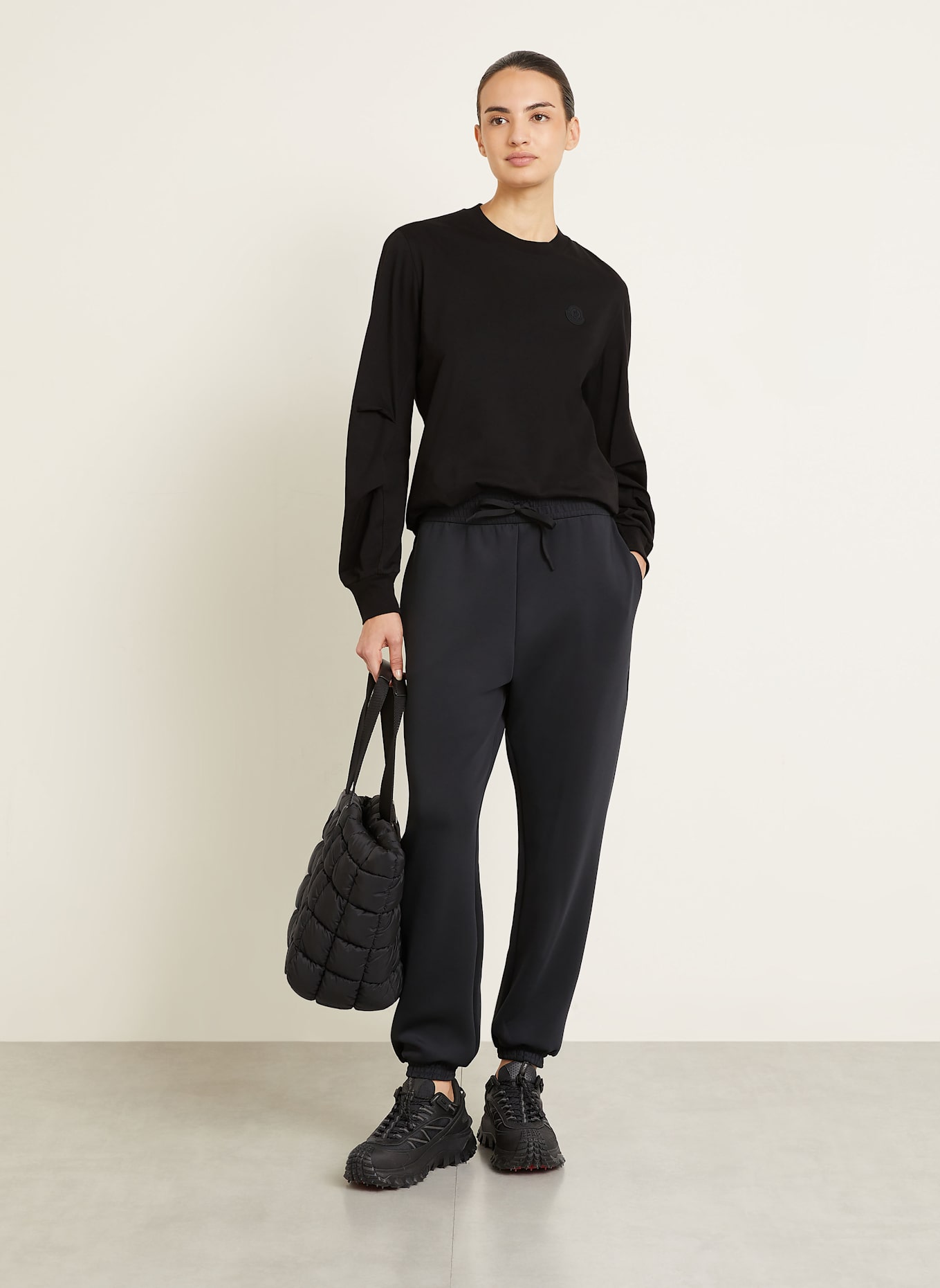 MONCLER Longsleeve: SCHWARZ