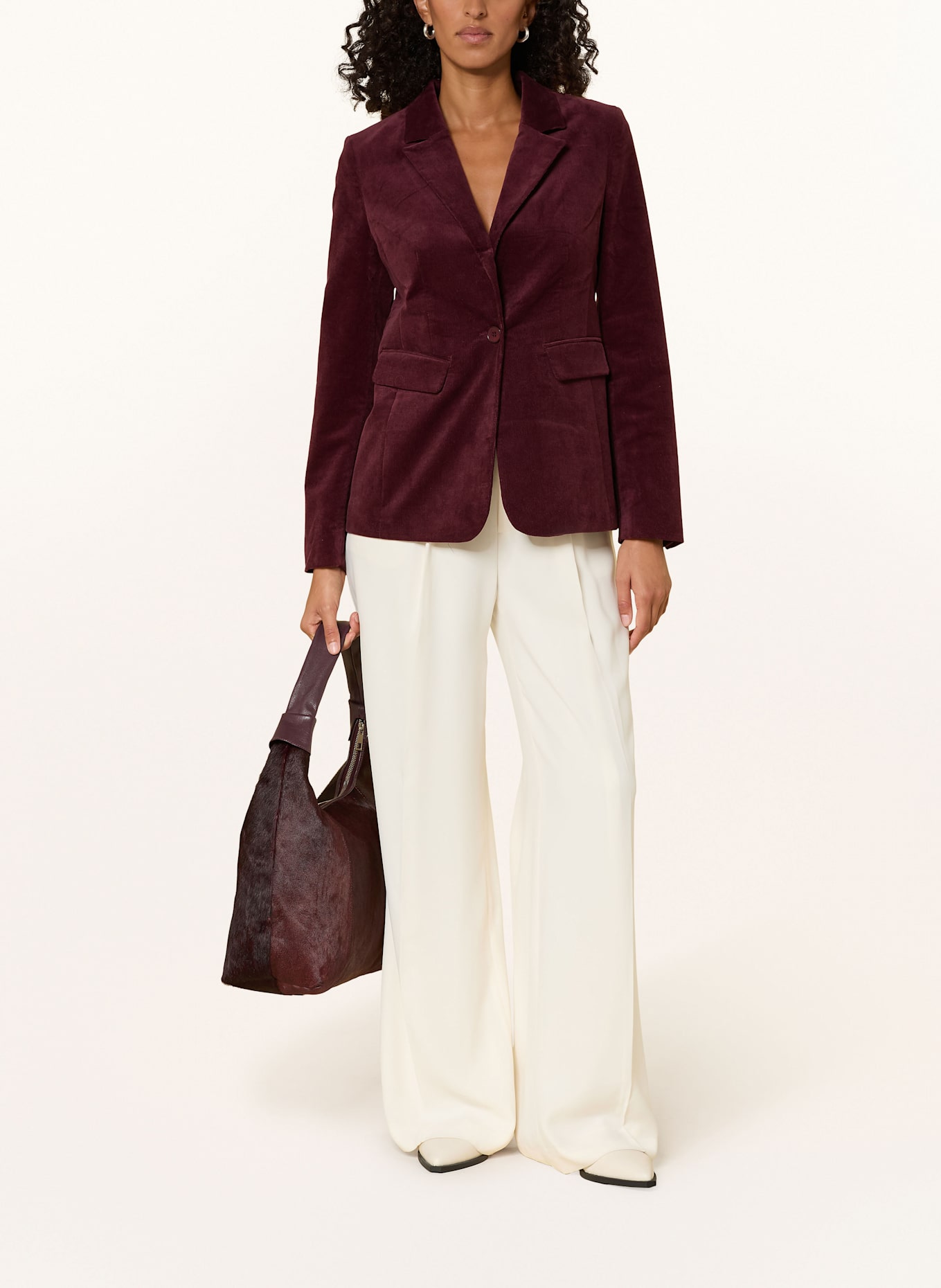 MORE & MORE Velvet blazer: DARK RED