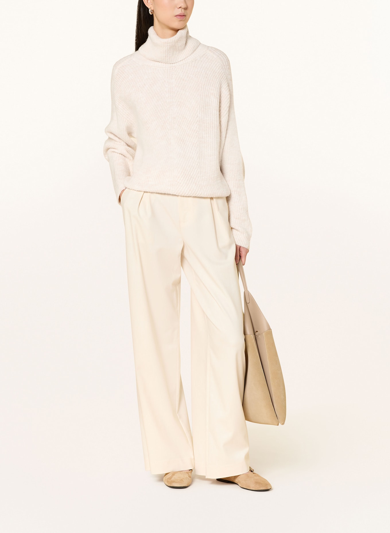 MORE & MORE Rollkragenpullover: CREME