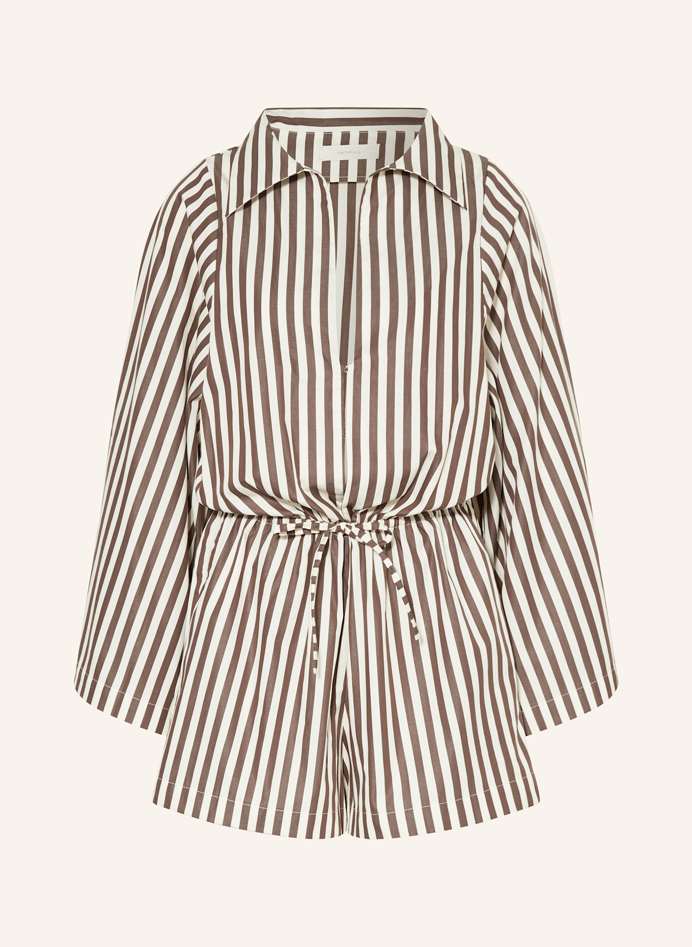 FAITHFULL THE BRAND Jumpsuit AKSEL: DUNKELBRAUN / ECRU