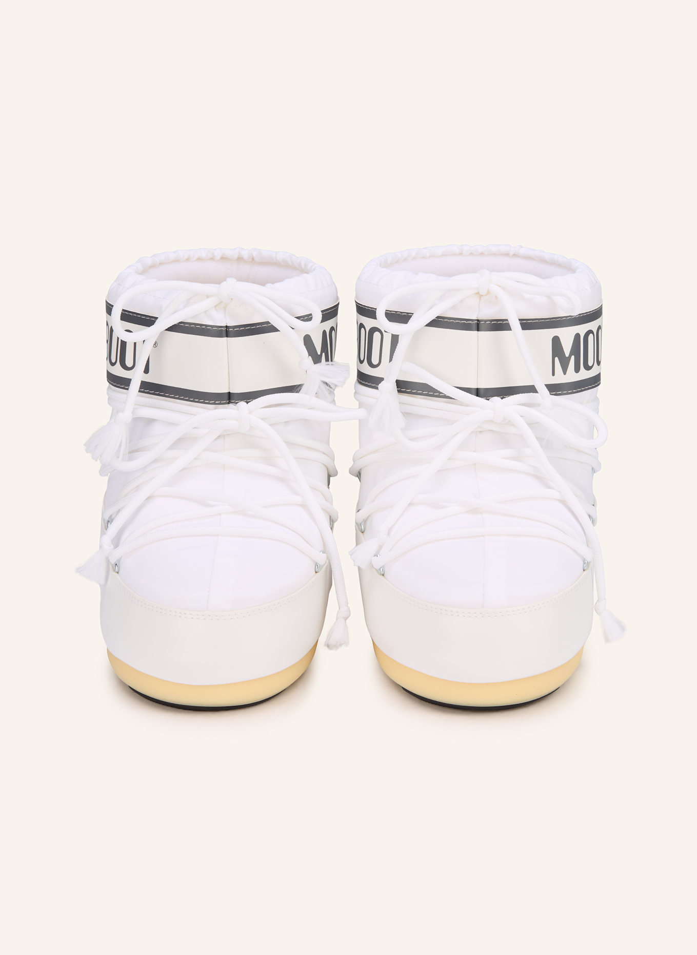 MOON BOOT Moon Boots ICON LOW: WEISS / DUNKELGRAU