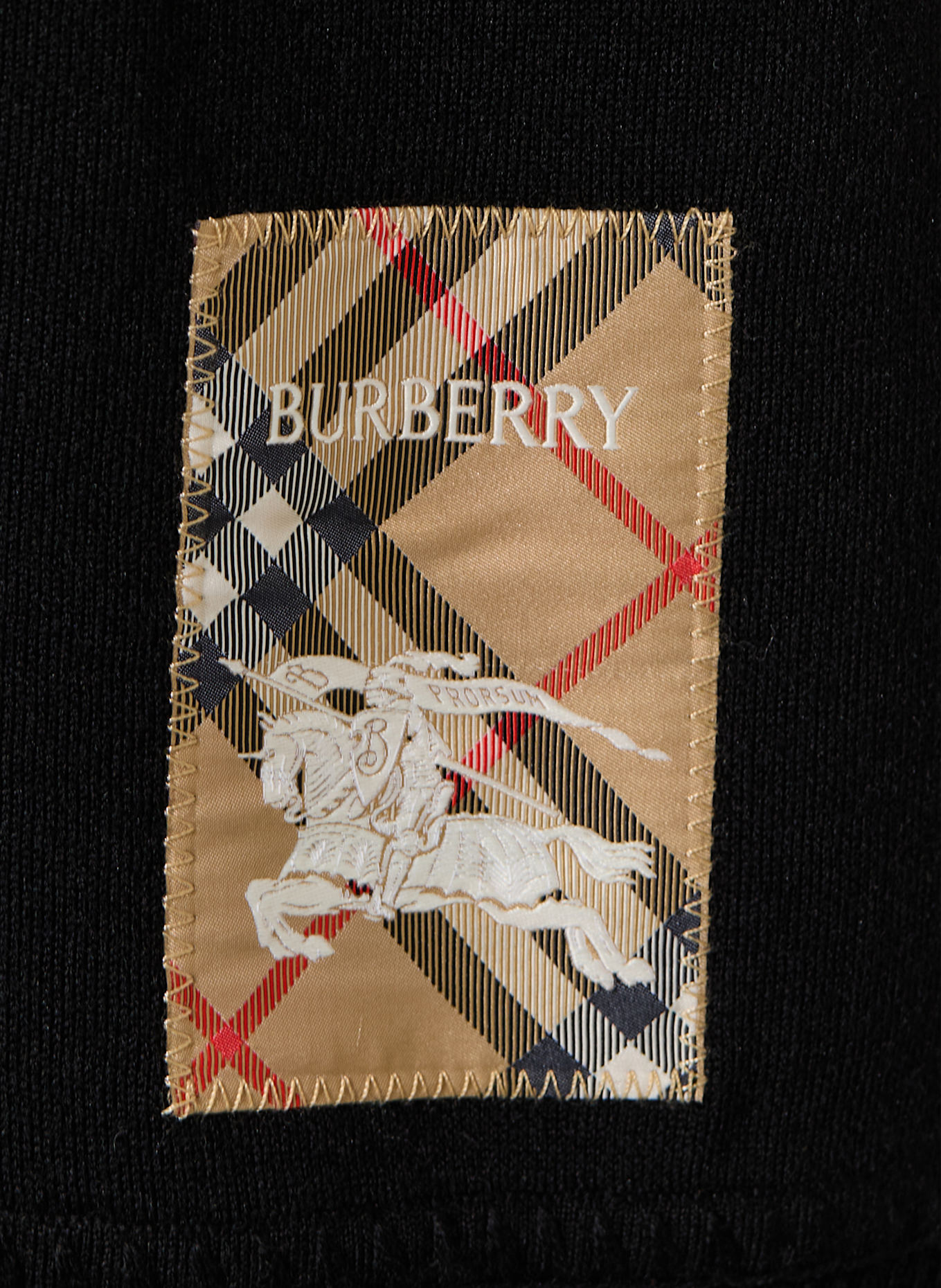 BURBERRY Strick-Poncho: SCHWARZ