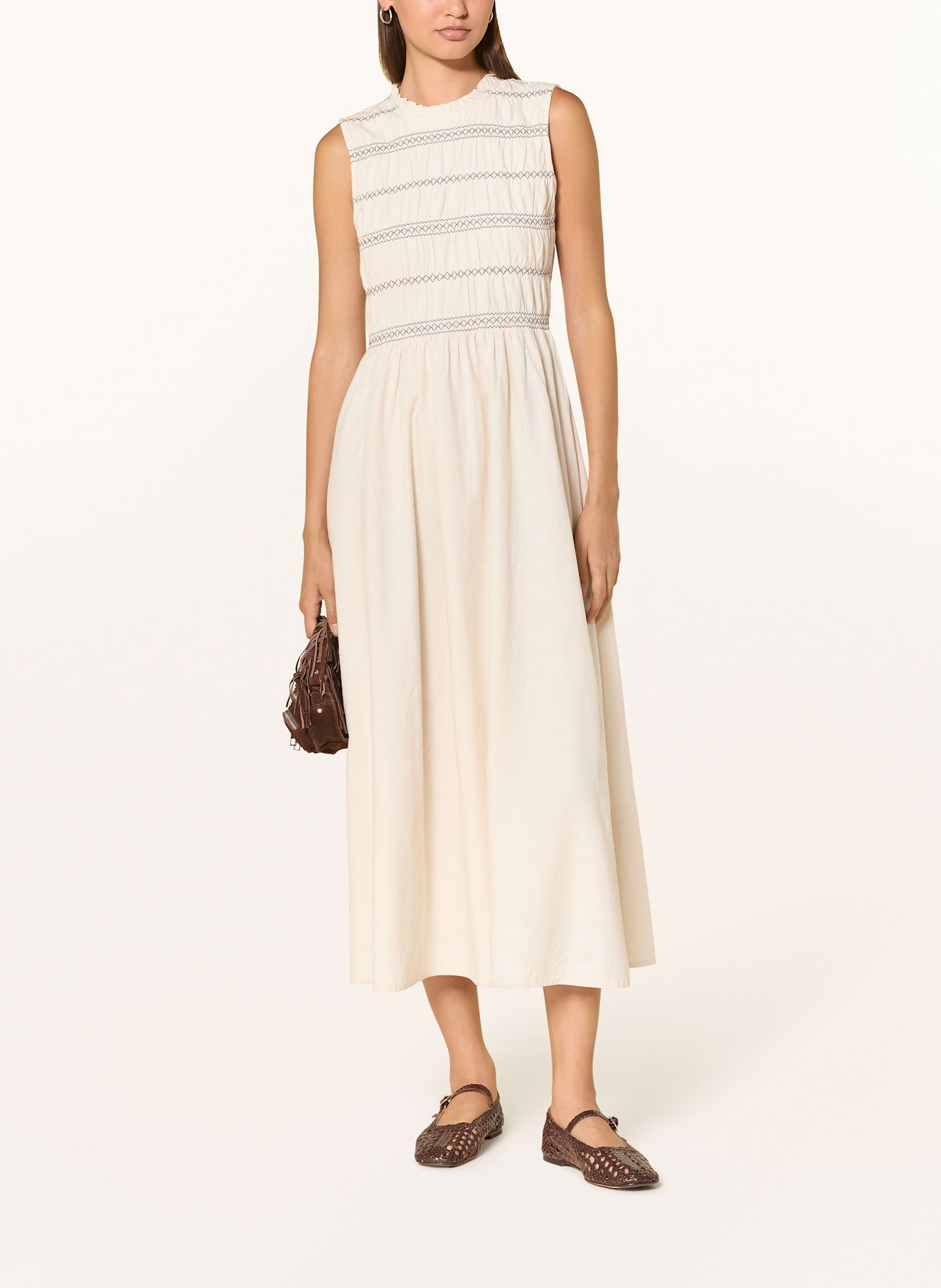 NEO NOIR Kleid ATIKA mit Rüschen: ECRU