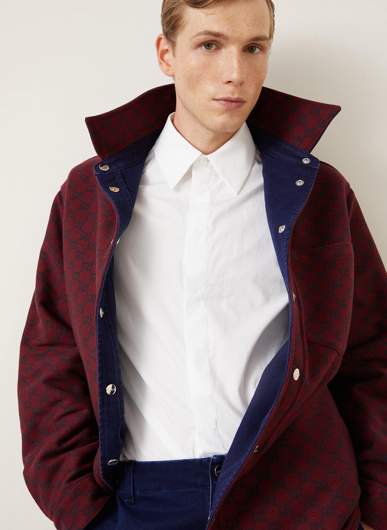 GUCCI Overshirt zum Wenden: DUNKELBLAU