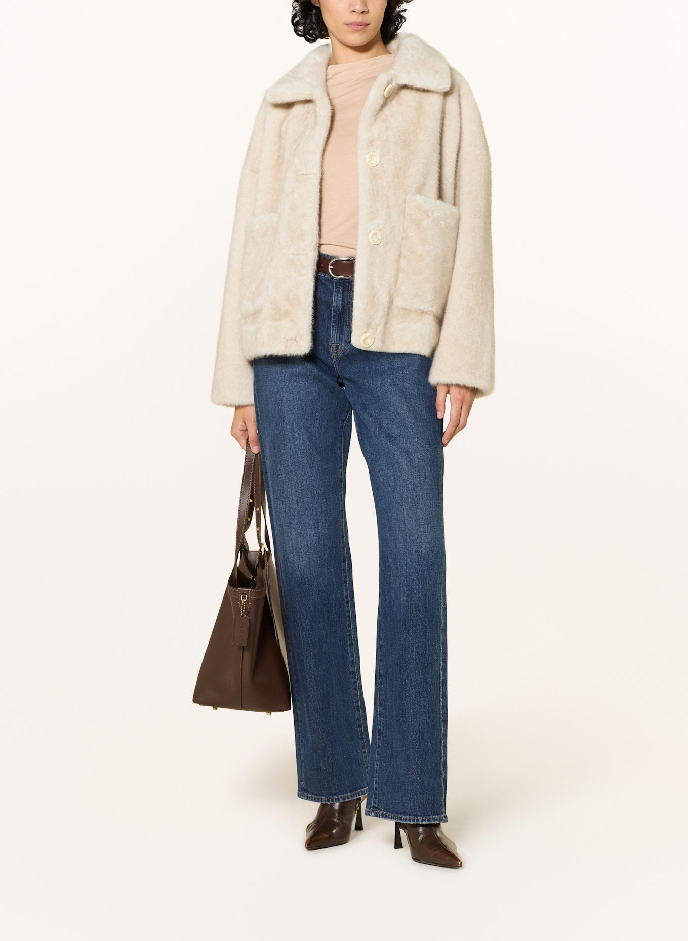 lilienfels Kunstfell-Jacke zum Wenden: BEIGE