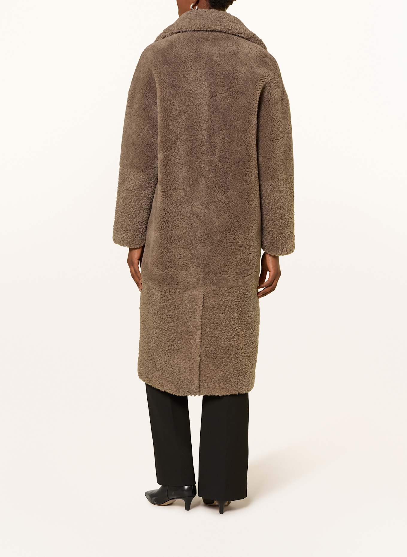 lilienfels Teddyfell-Mantel zum Wenden: TAUPE