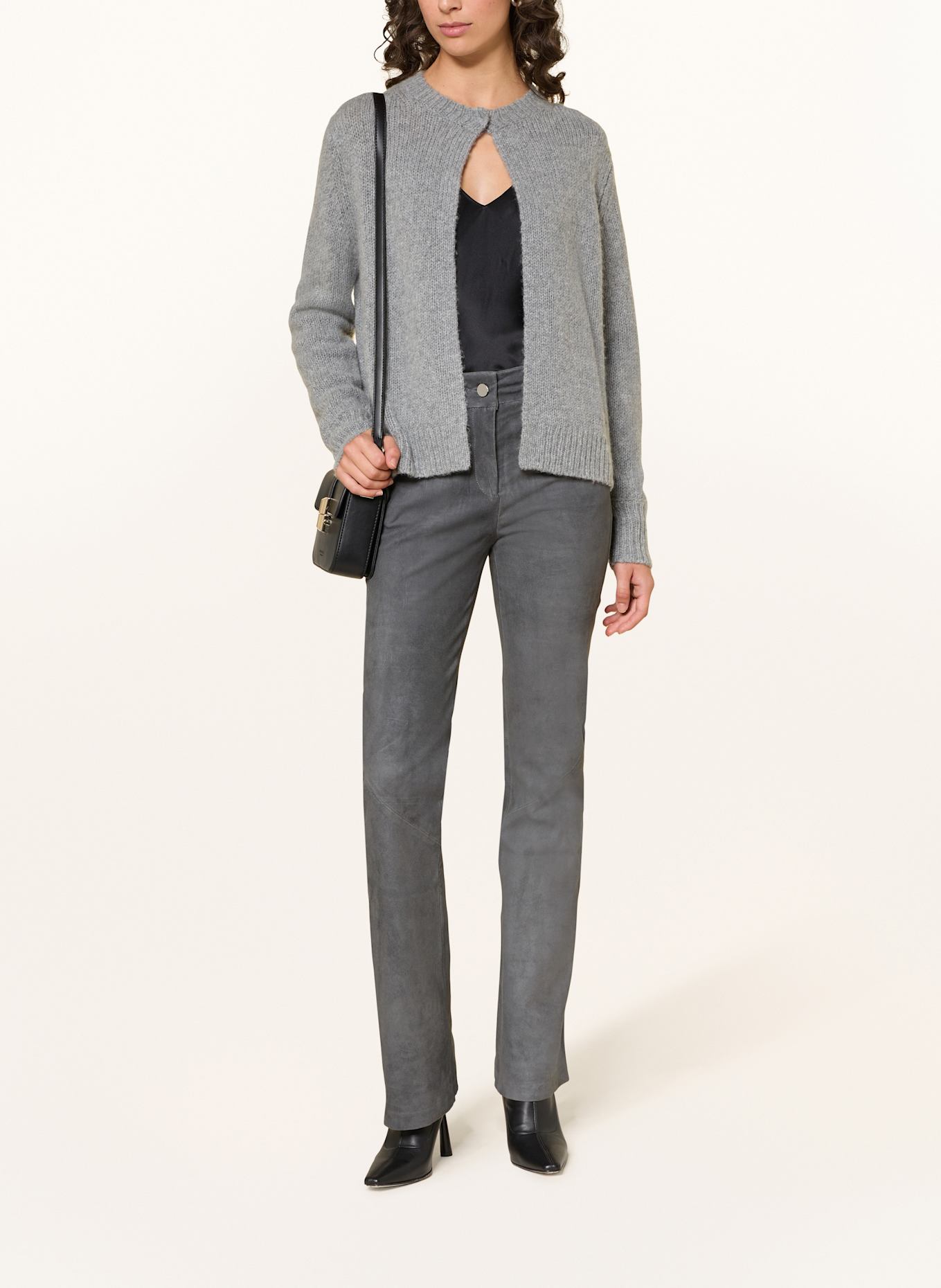 lilienfels Leather trousers: GRAY