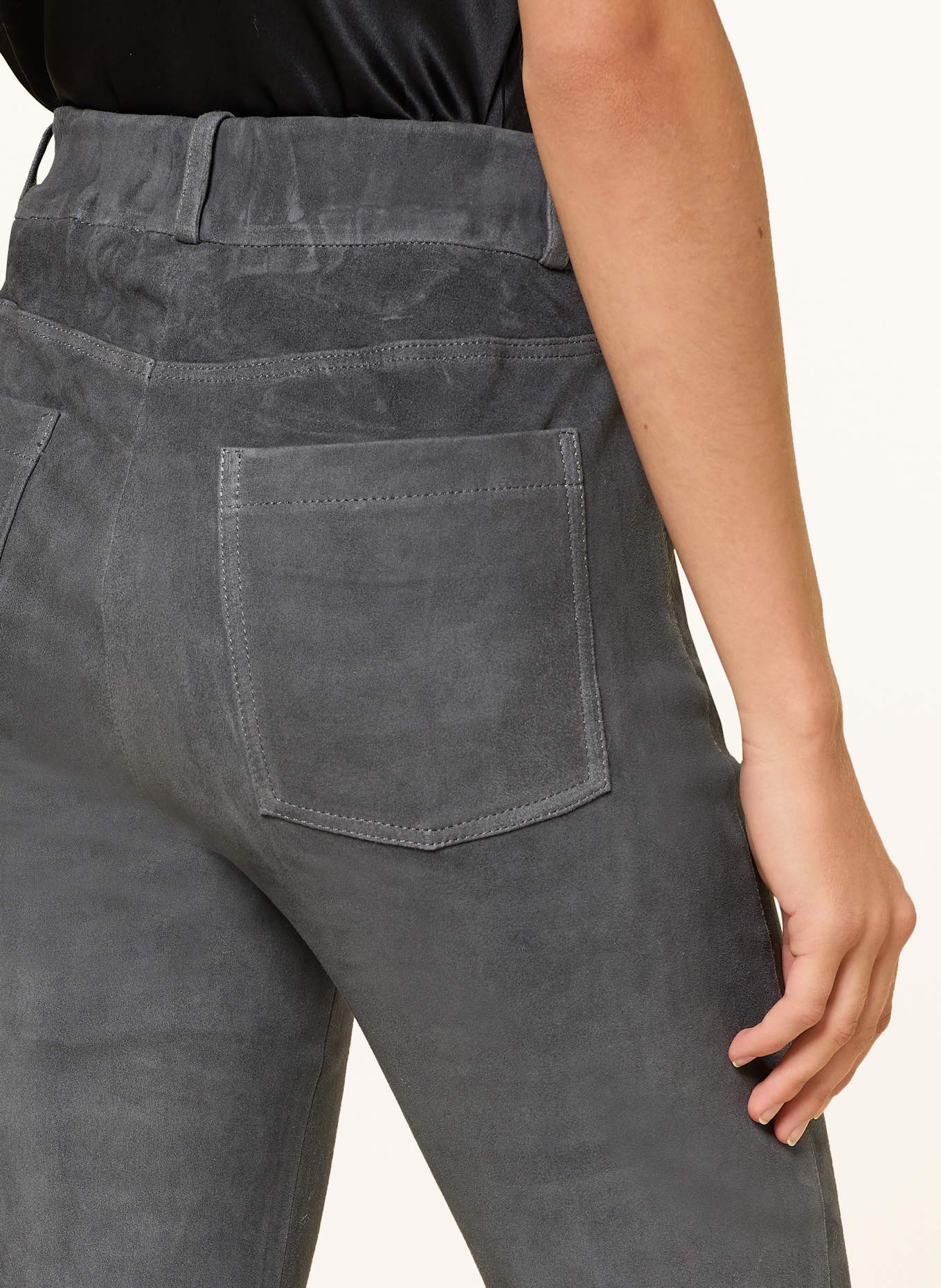 lilienfels Leather trousers: GRAY