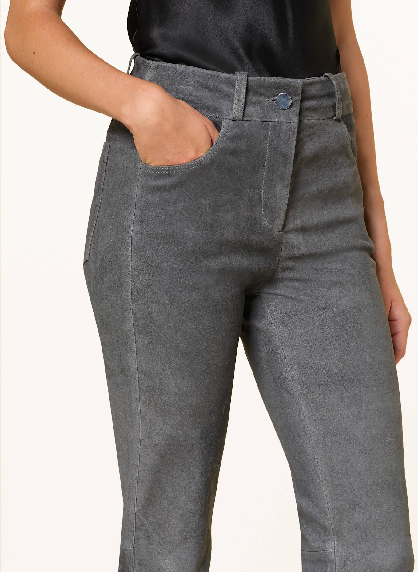 lilienfels Leather trousers: GRAY