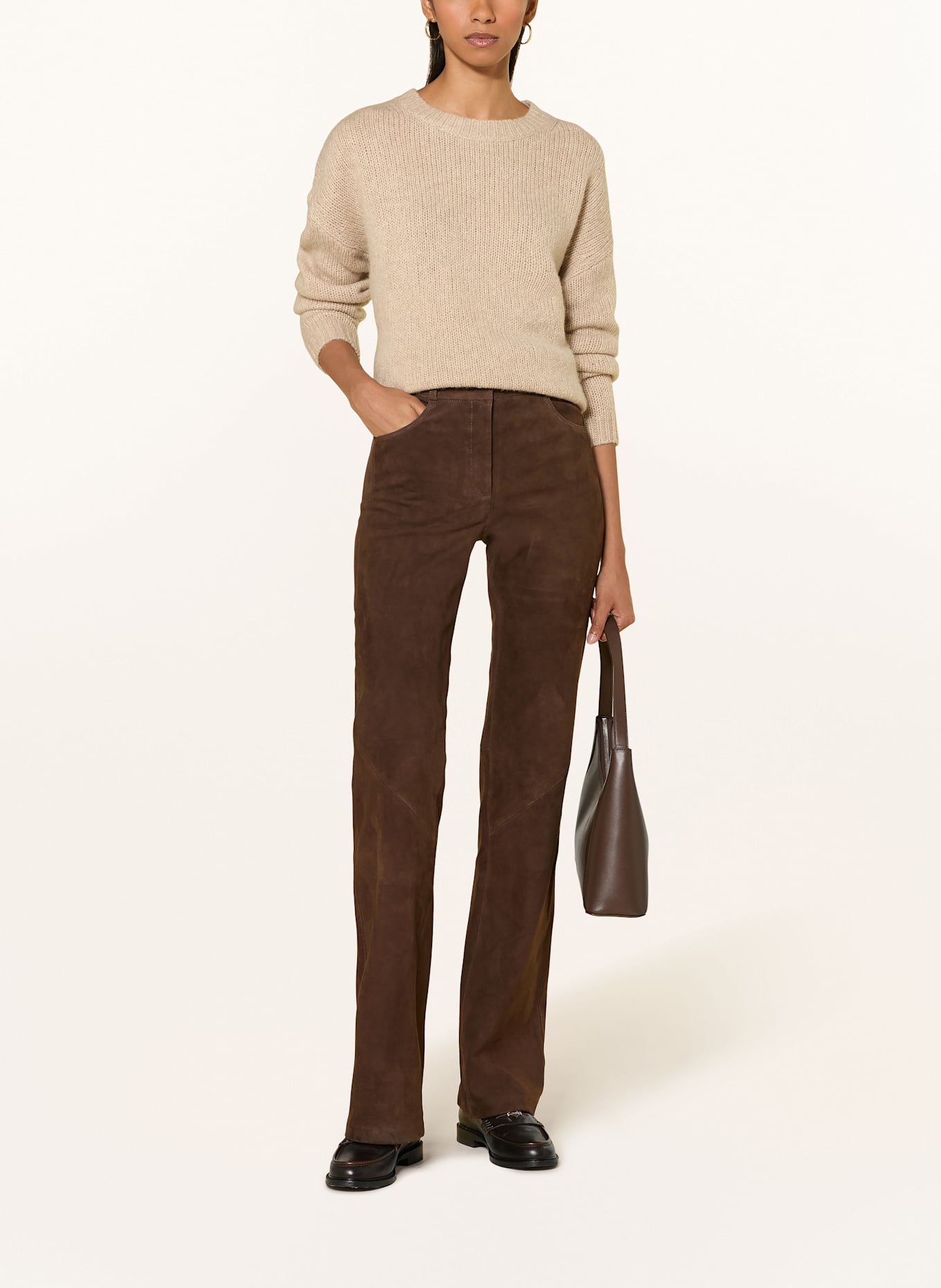 lilienfels Leather trousers: DARK BROWN