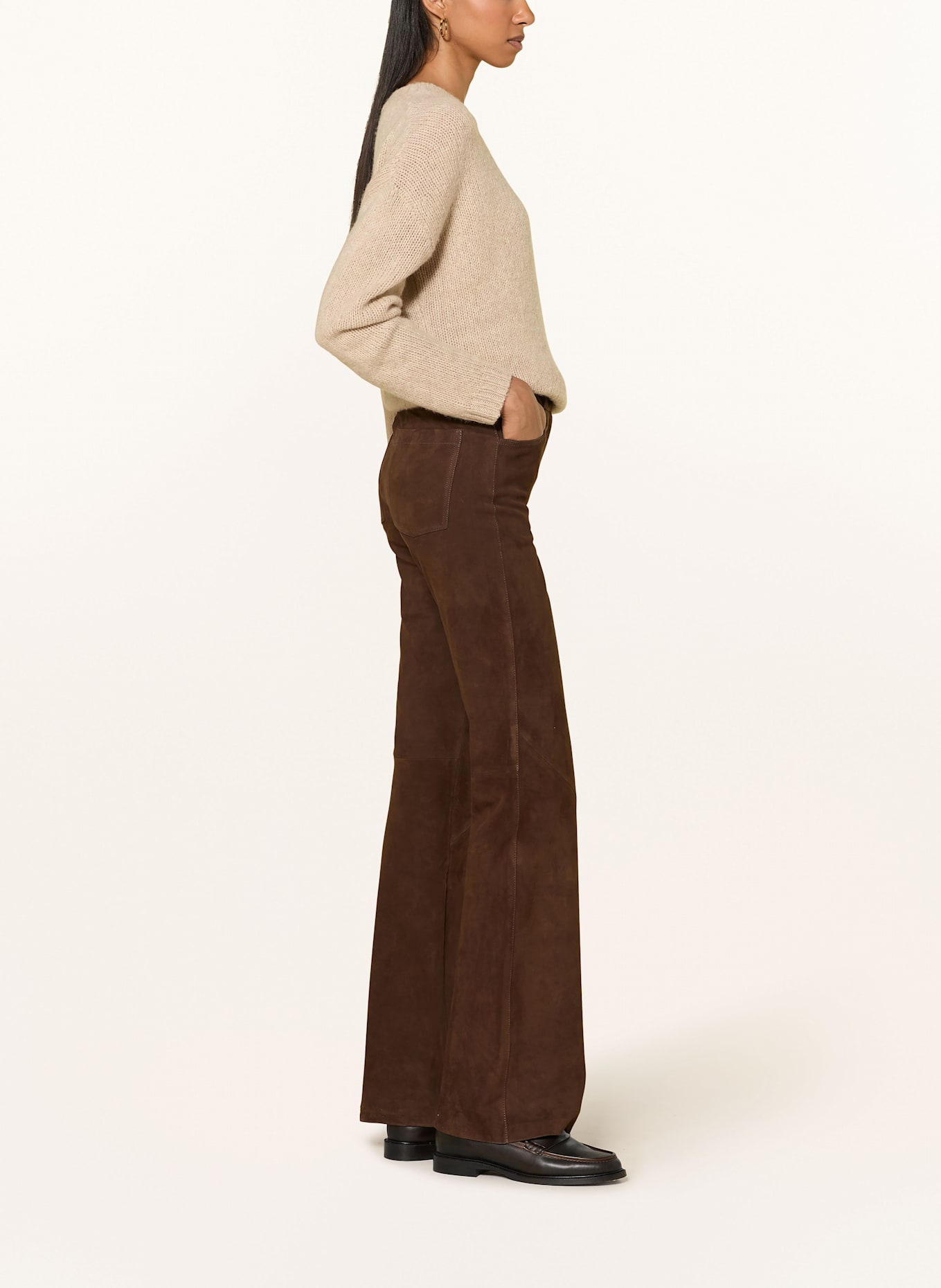 lilienfels Leather trousers: DARK BROWN