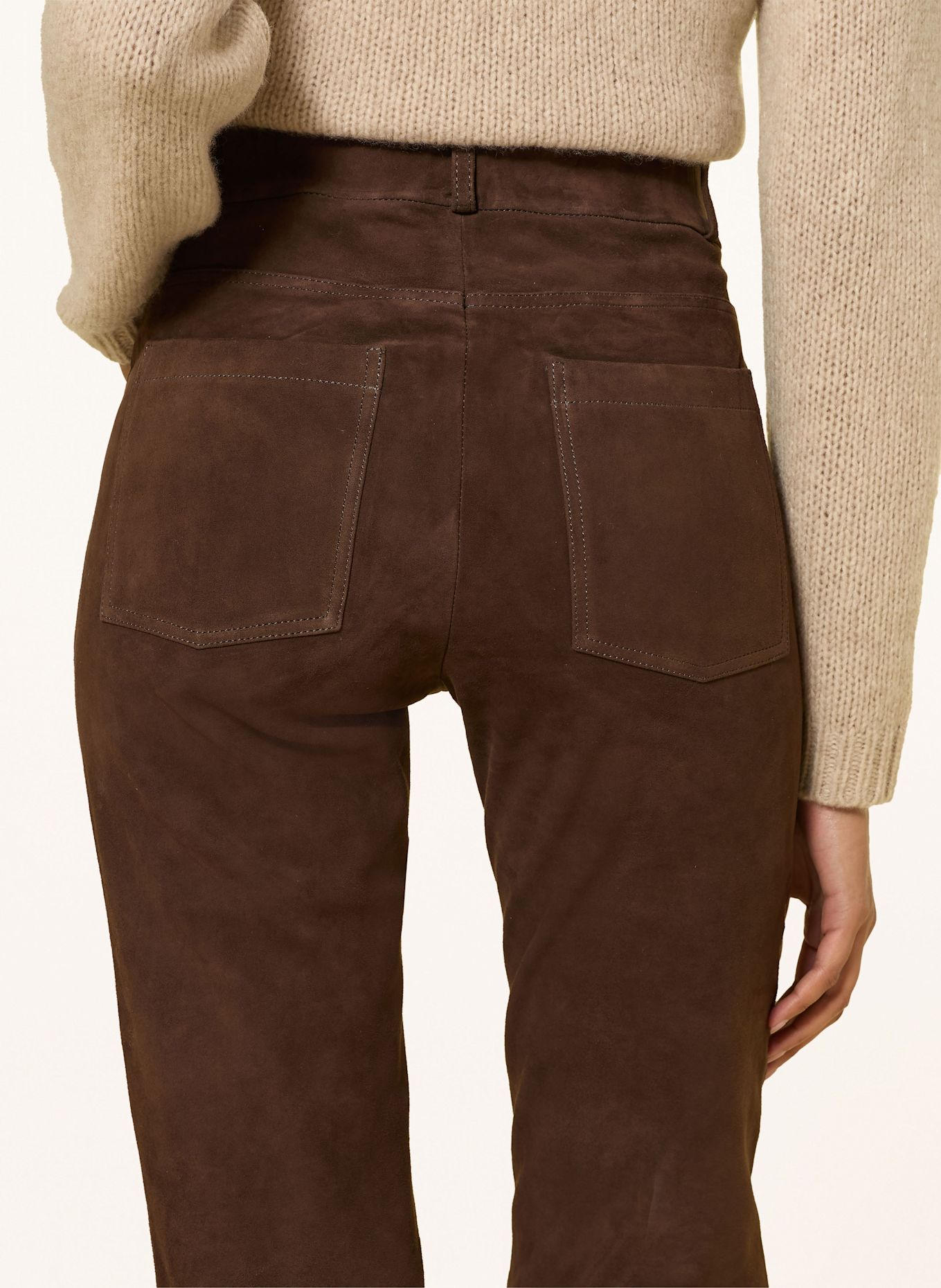 lilienfels Leather trousers: DARK BROWN