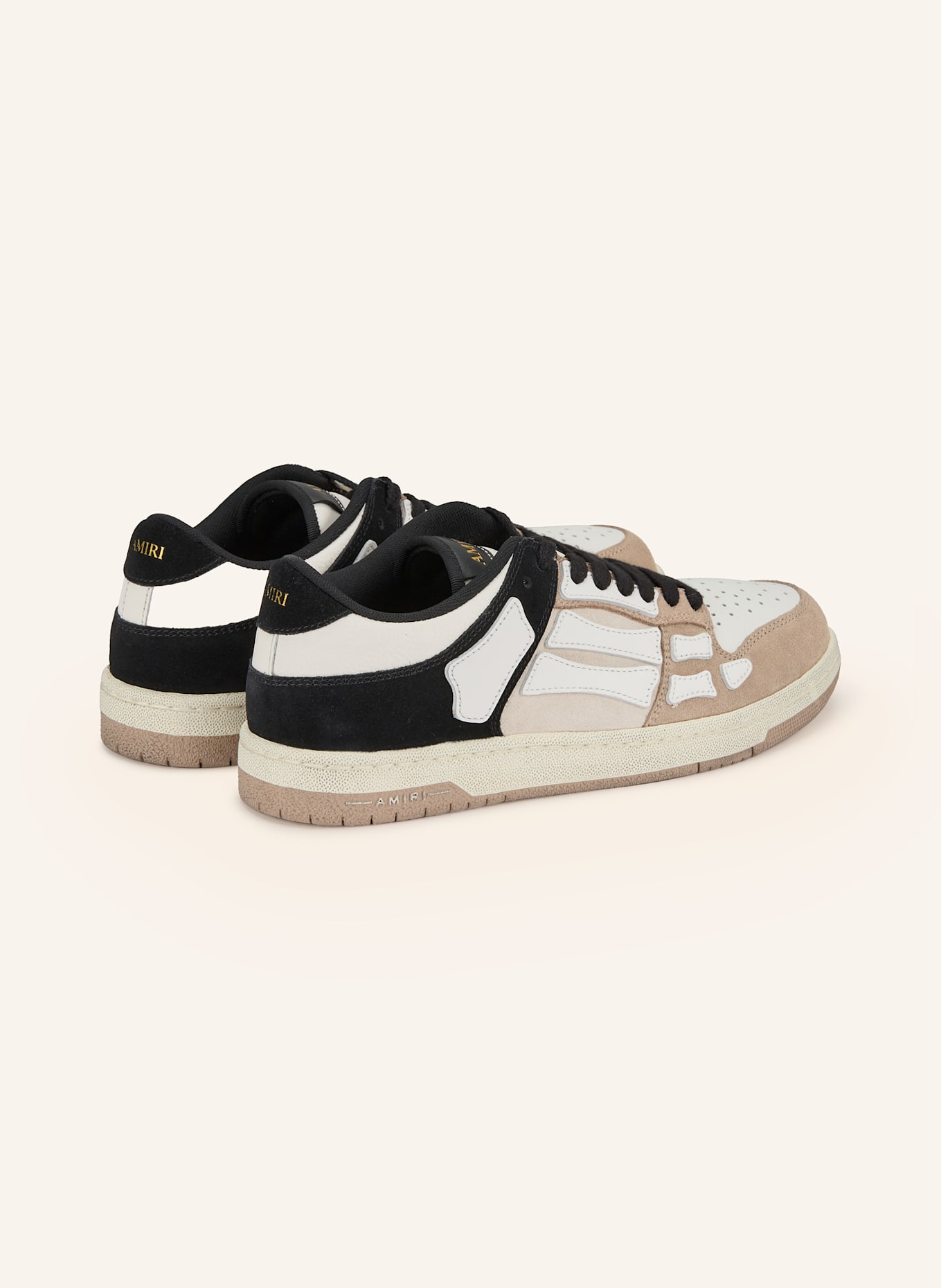 AMIRI Sneaker SKEL TOP LOW: WEISS / CREME
