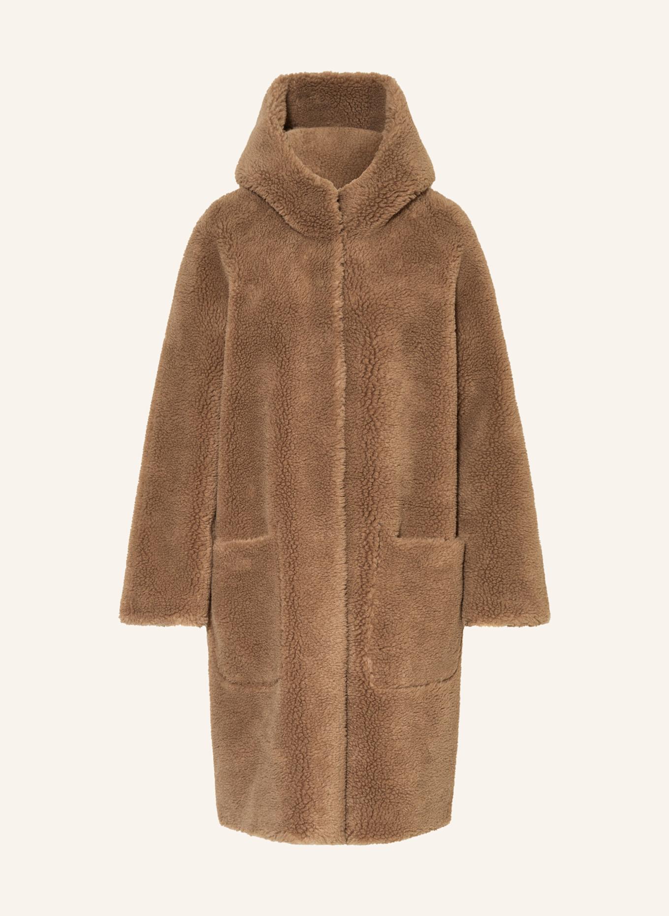 STUDIO AR Teddyfell-Mantel AISHA zum Wenden: COGNAC