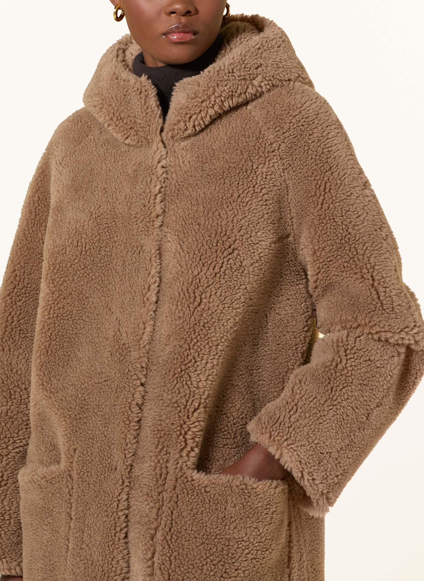 STUDIO AR Teddyfell-Mantel AISHA zum Wenden: COGNAC