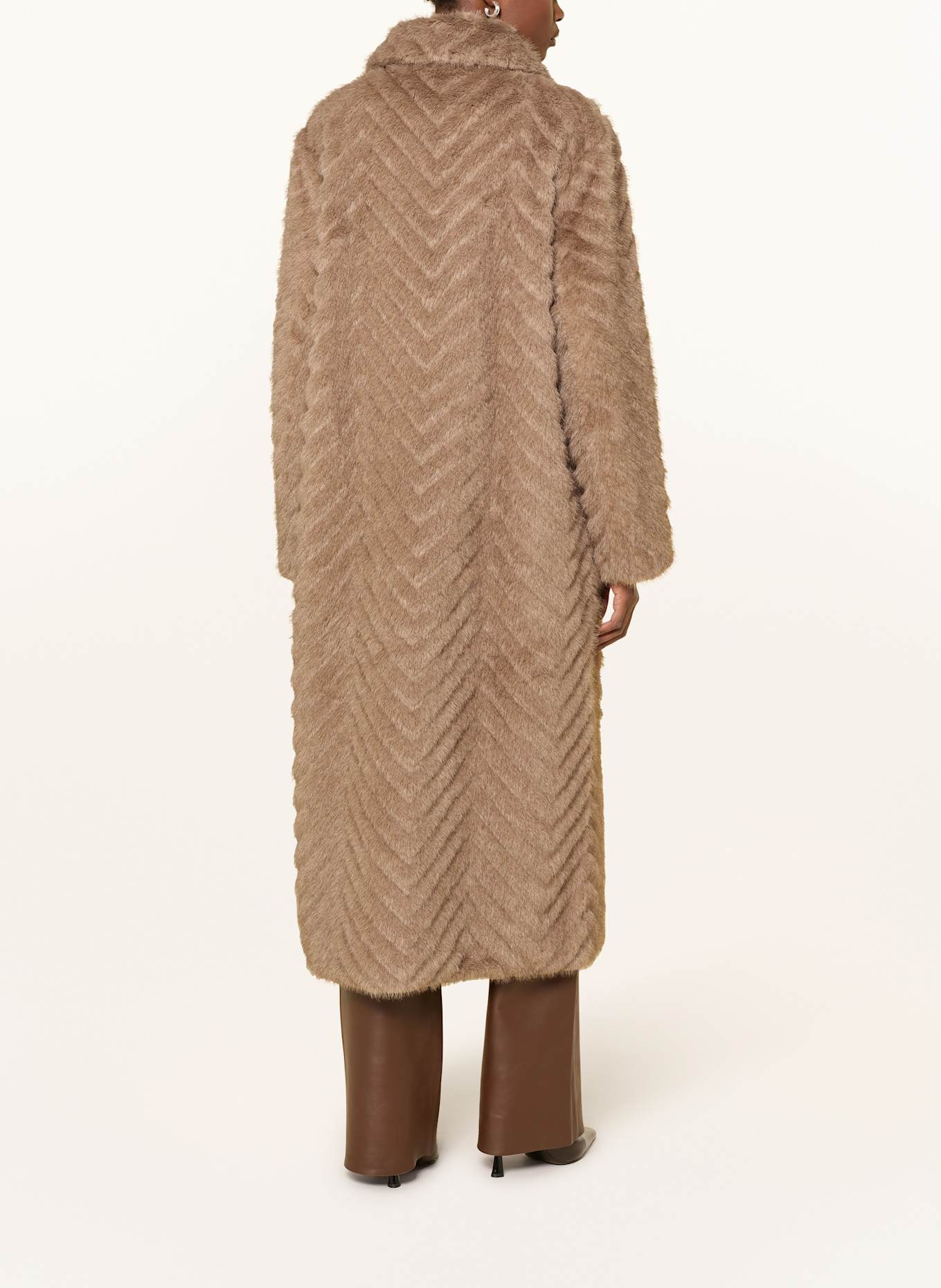 STUDIO AR Kunstpelz-Mantel SCARLET: CAMEL