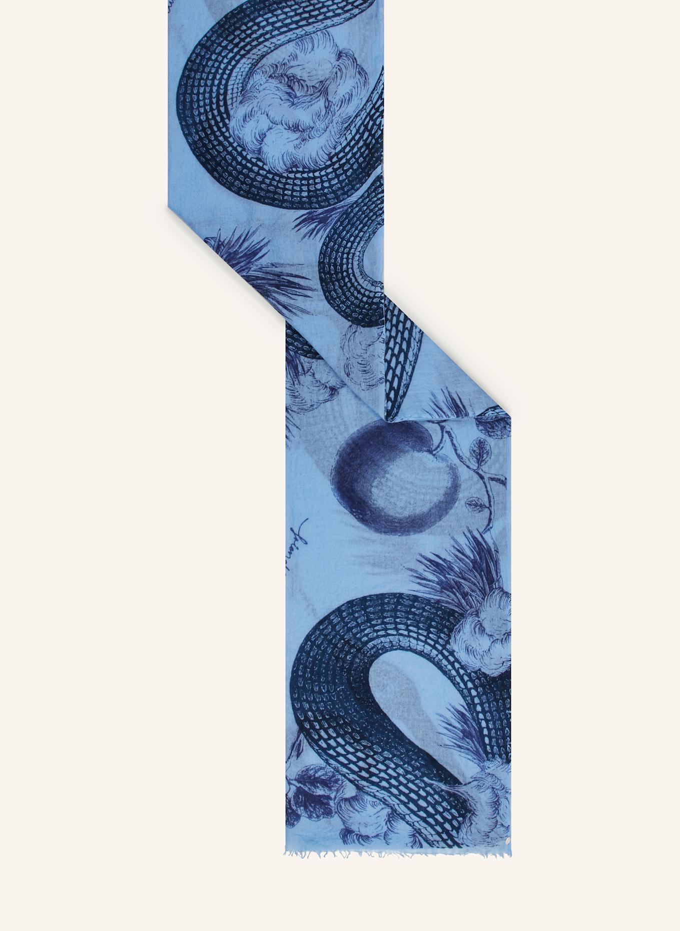 friendly hunting Cashmere-Schal: HELLBLAU / DUNKELBLAU