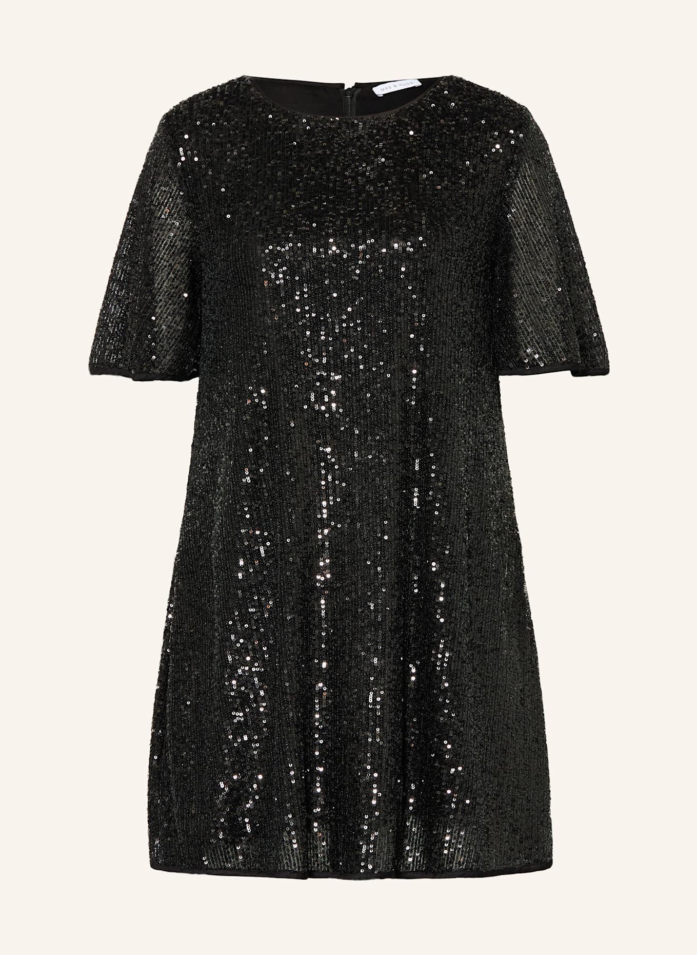 MRS & HUGS Kleid mit Pailletten: SCHWARZ