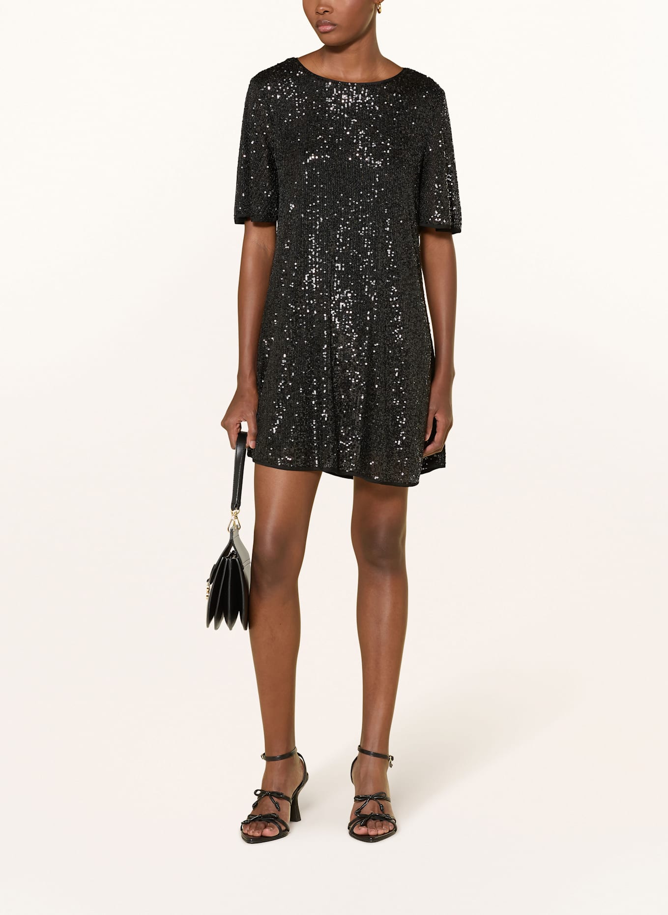 MRS & HUGS Kleid mit Pailletten: SCHWARZ