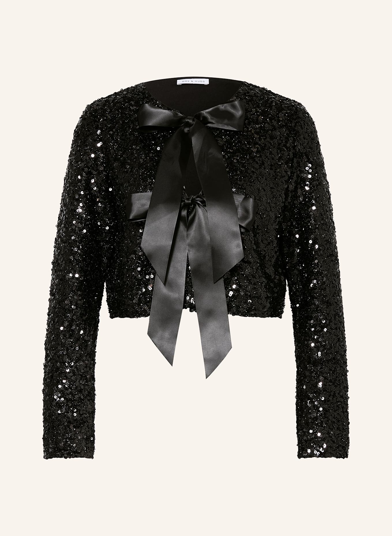 MRS & HUGS Jacke mit Pailletten: SCHWARZ