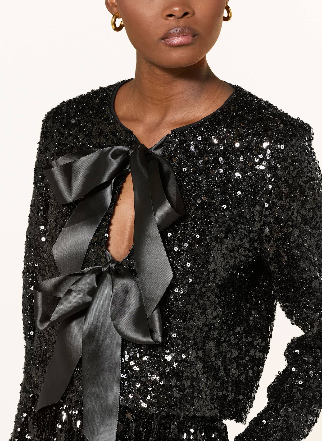 MRS & HUGS Jacke mit Pailletten: SCHWARZ