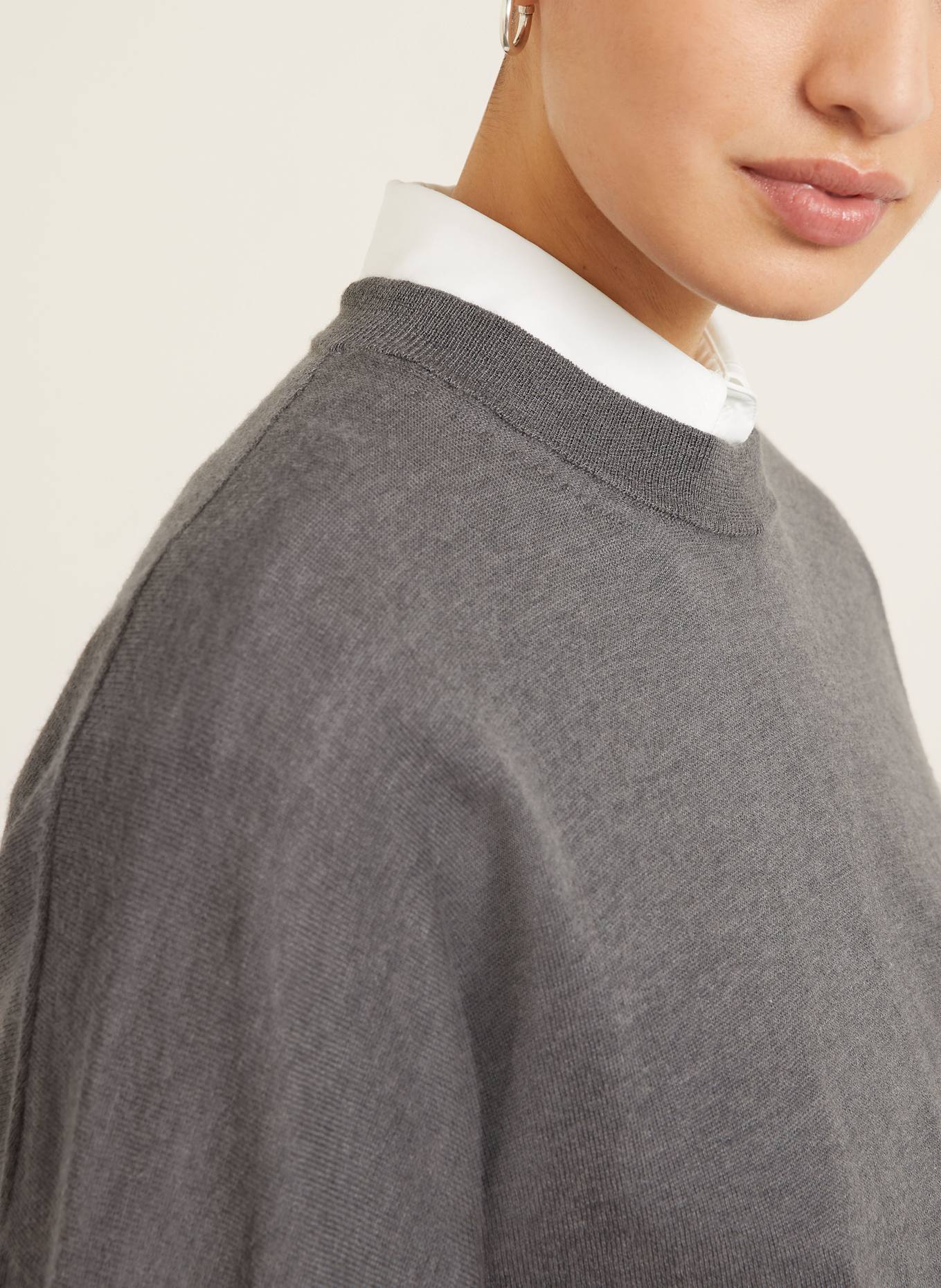 IRIS von ARNIM Oversized-Pullover LISE aus Cashmere: GRAU