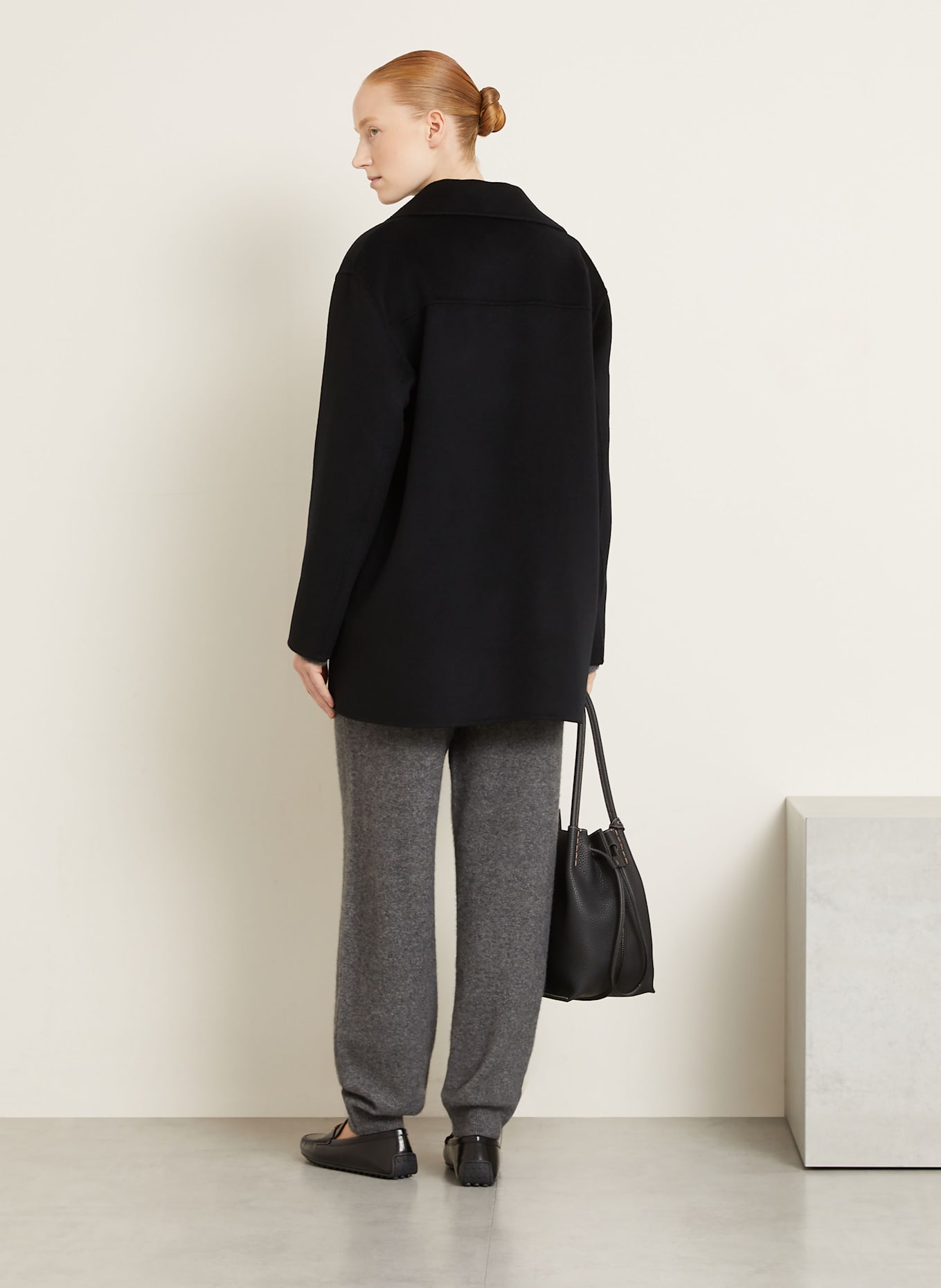 IRIS von ARNIM Mantel DAGNY mit Cashmere: SCHWARZ