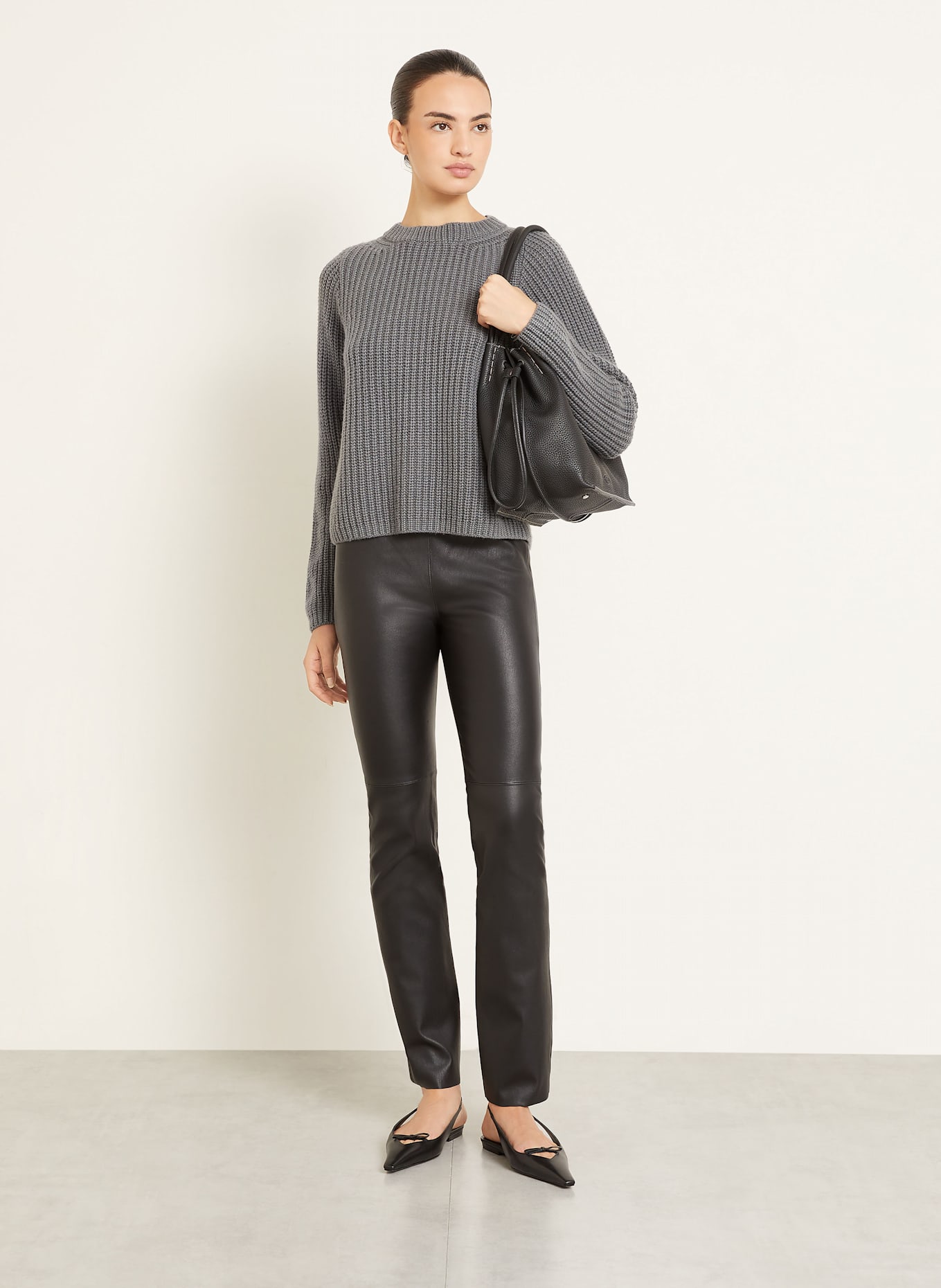 IRIS von ARNIM Pantalon en cuir PHILINE: NOIR