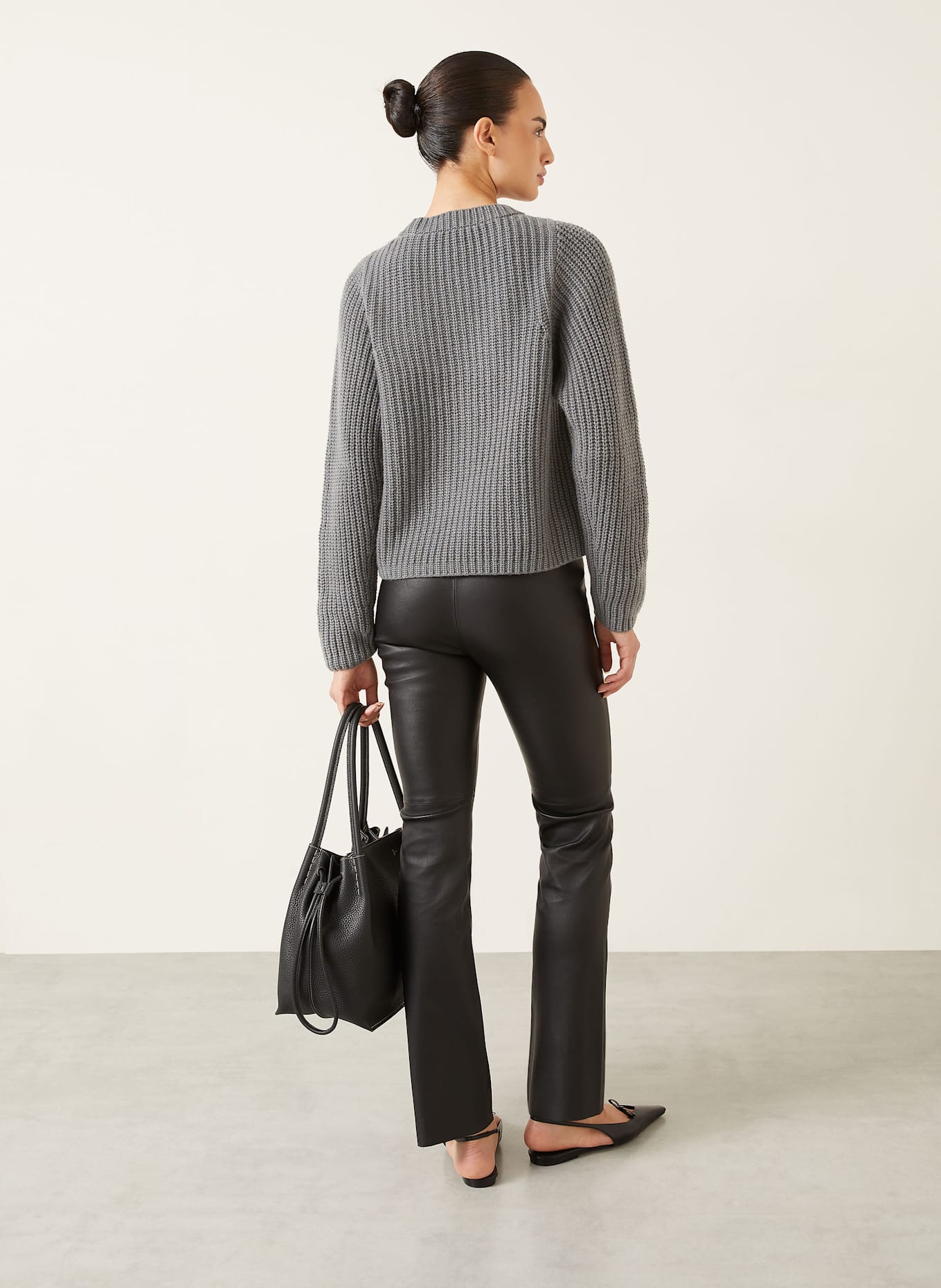 IRIS von ARNIM Pantalon en cuir PHILINE: NOIR