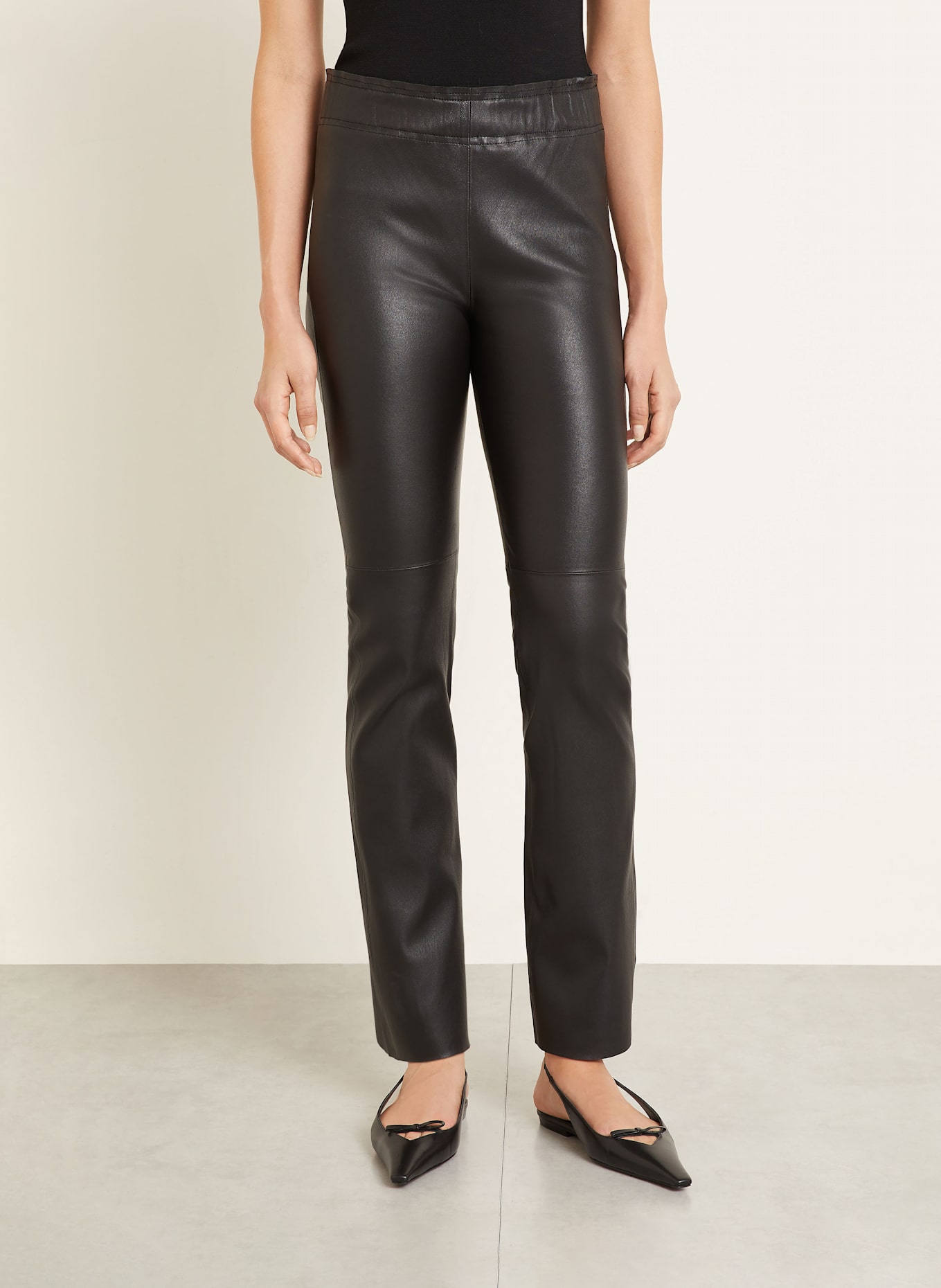 IRIS von ARNIM Pantalon en cuir PHILINE: NOIR