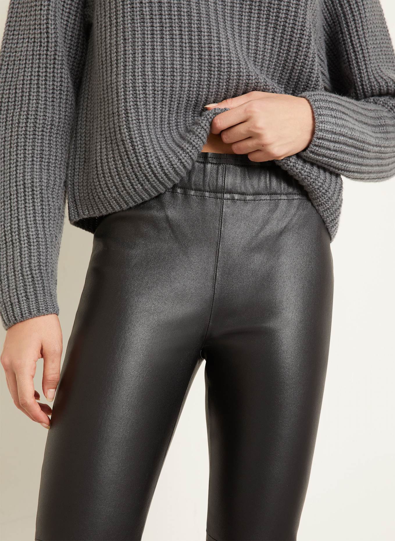 IRIS von ARNIM Pantalon en cuir PHILINE: NOIR