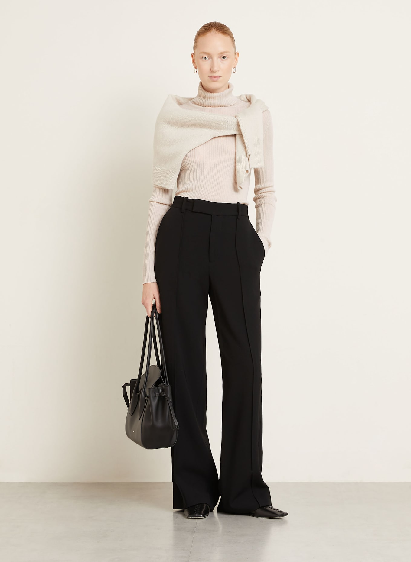 IRIS von ARNIM Rollkragenpullover LAWA aus Cashmere: CREME